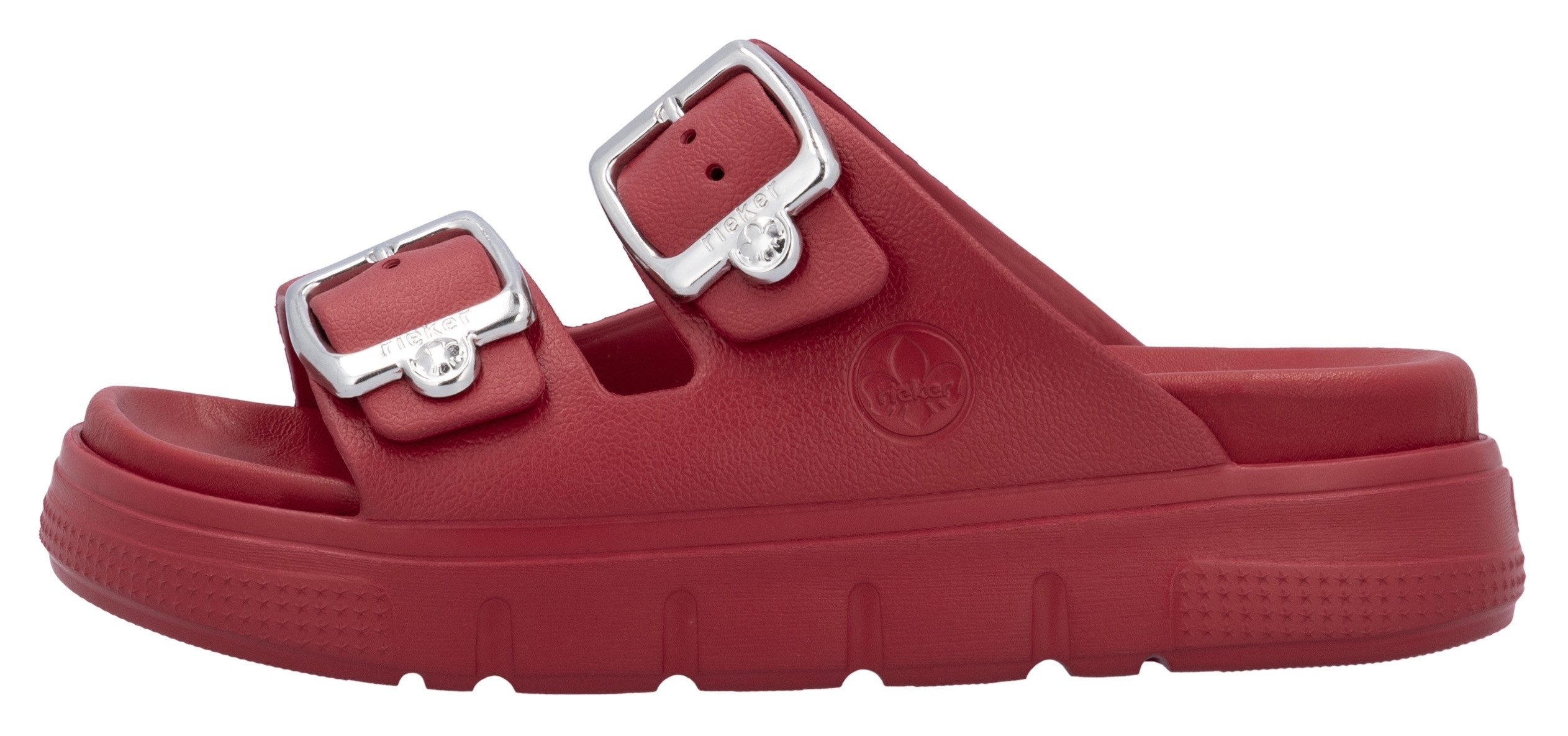 Rieker Slippers , plateau, zomerschoen, slippers in breedte g (=wijd)