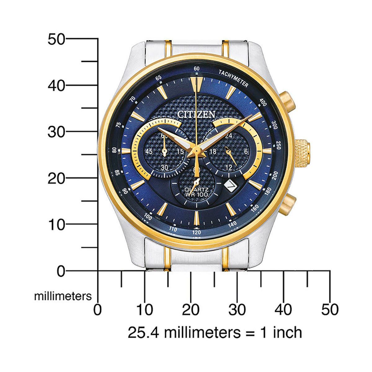 Citizen Chronograaf AN8190-51L Horloge, quartzhorloge, herenhorloge, stalen armband
