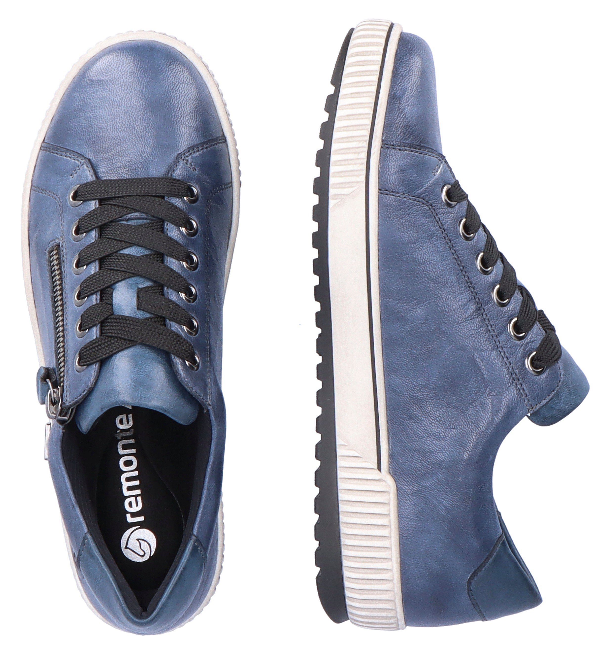 Remonte Plateausneakers vrijetijdsschoen, lage schoen, veterschoen met buitenrits