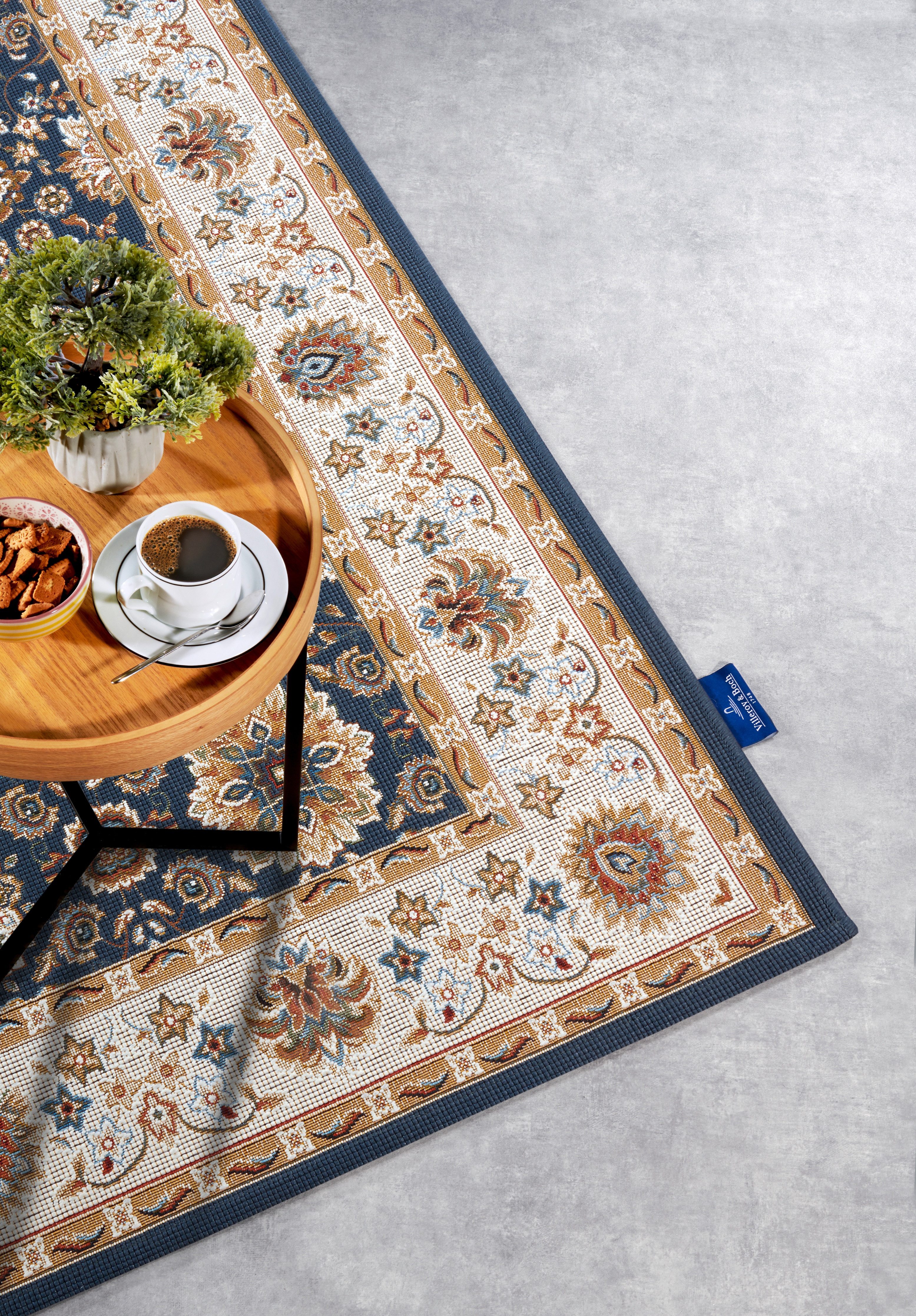 Villeroy & Boch Vloerkleed Nicolas Binnen en buiten, plat weefsel, weerbestendig, balkon, klassiek, terras