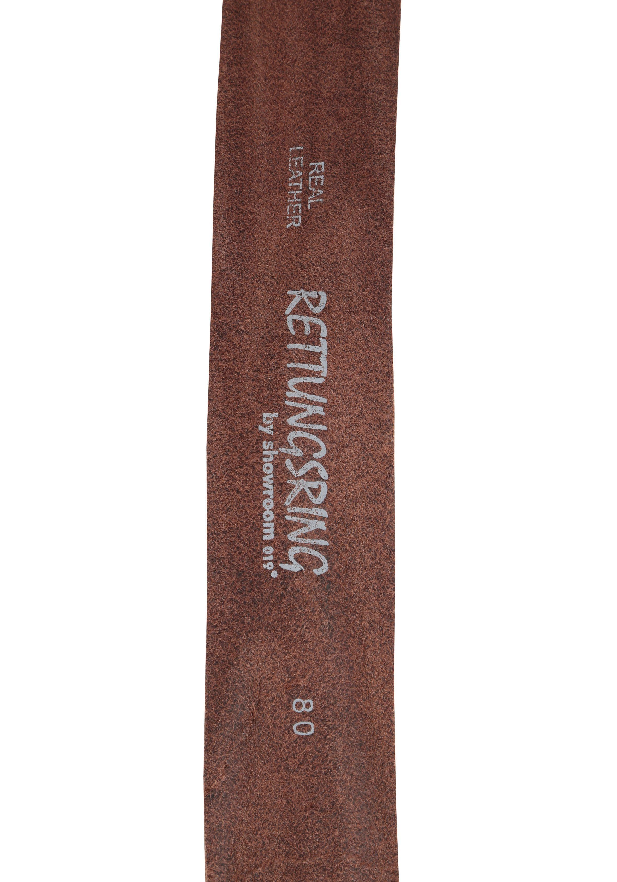 RETTUNGSRING by showroom 019° Leren riem met verwisselbare sluiting "rotswand rozenhart compleet"
