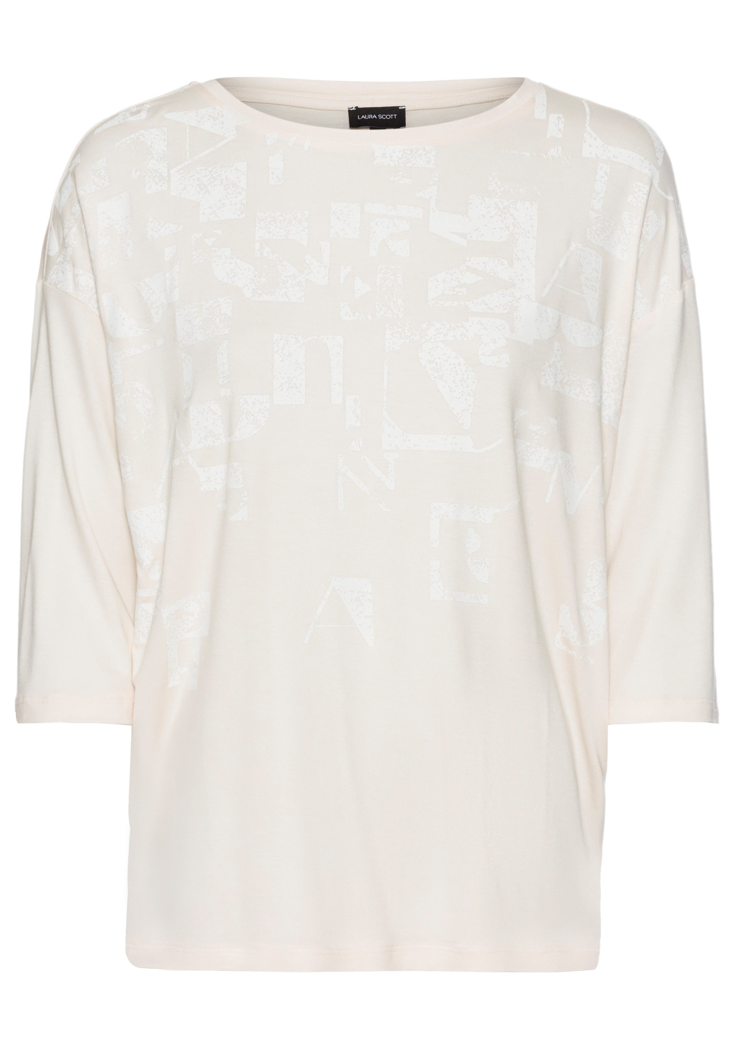 Laura Scott Shirt met 3/4 mouwen met grafische all-over print