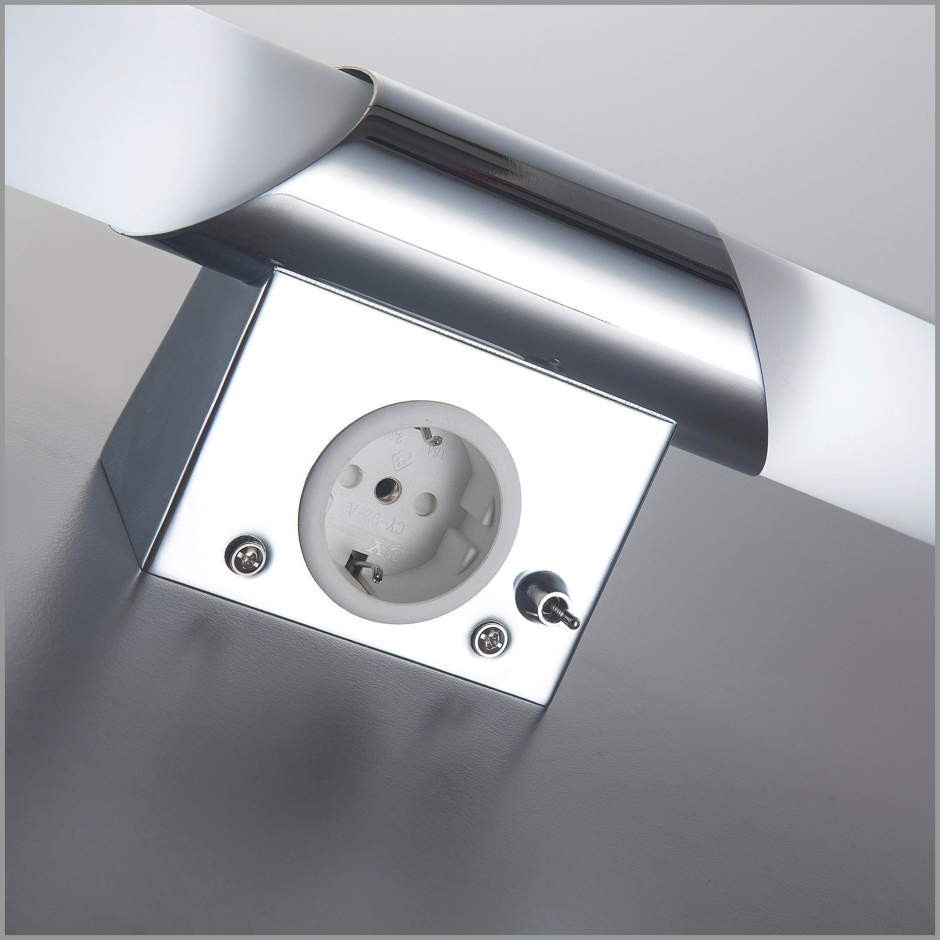 B.K.Licht Spiegellamp BK_WL1021 LED spiegellamp, incl. fitting, E14 fitting, IP20 Bad wandlamp, incl. 2x 5W-E14, 2x 470Lm, 3000K, breedte: 44,5 cm (1 stuk)