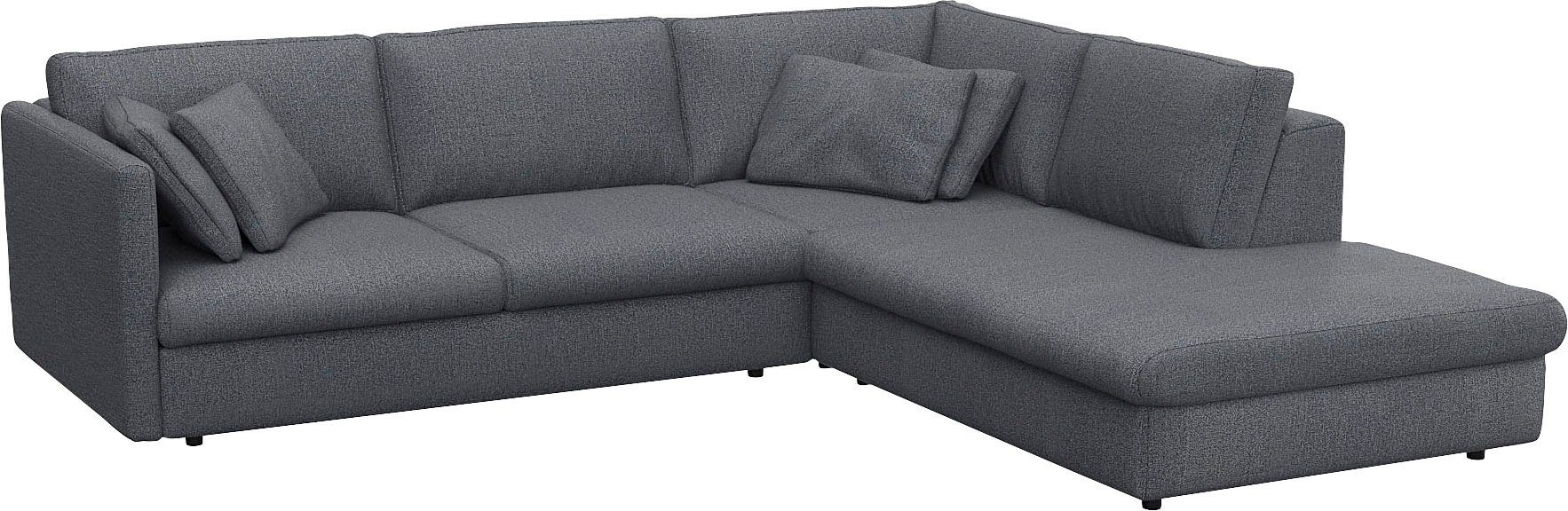 FLEXLUX Hoekbank Lovane, elegant en tijdloos, comfortabel, L-vorm Zacht en zeer comfortabel, grote zitdiepte op koudschuim, inclusief sierkussen