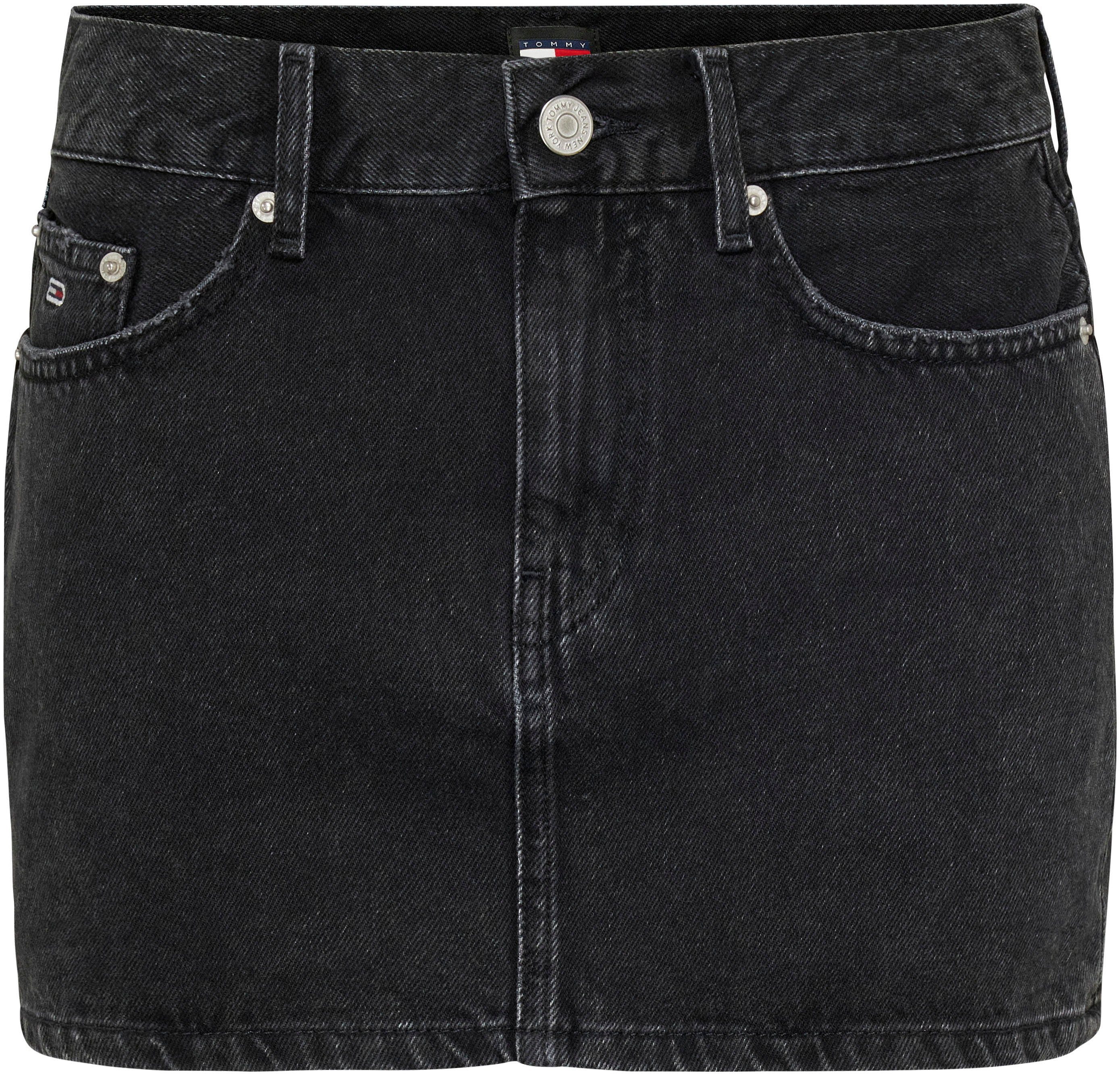 TOMMY Jeans rok LW MCR MN SKIRT BH0082 Webrok in 5-pocket stijl
