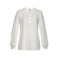 edc by esprit gedessineerde blouse in crêpe-look wit
