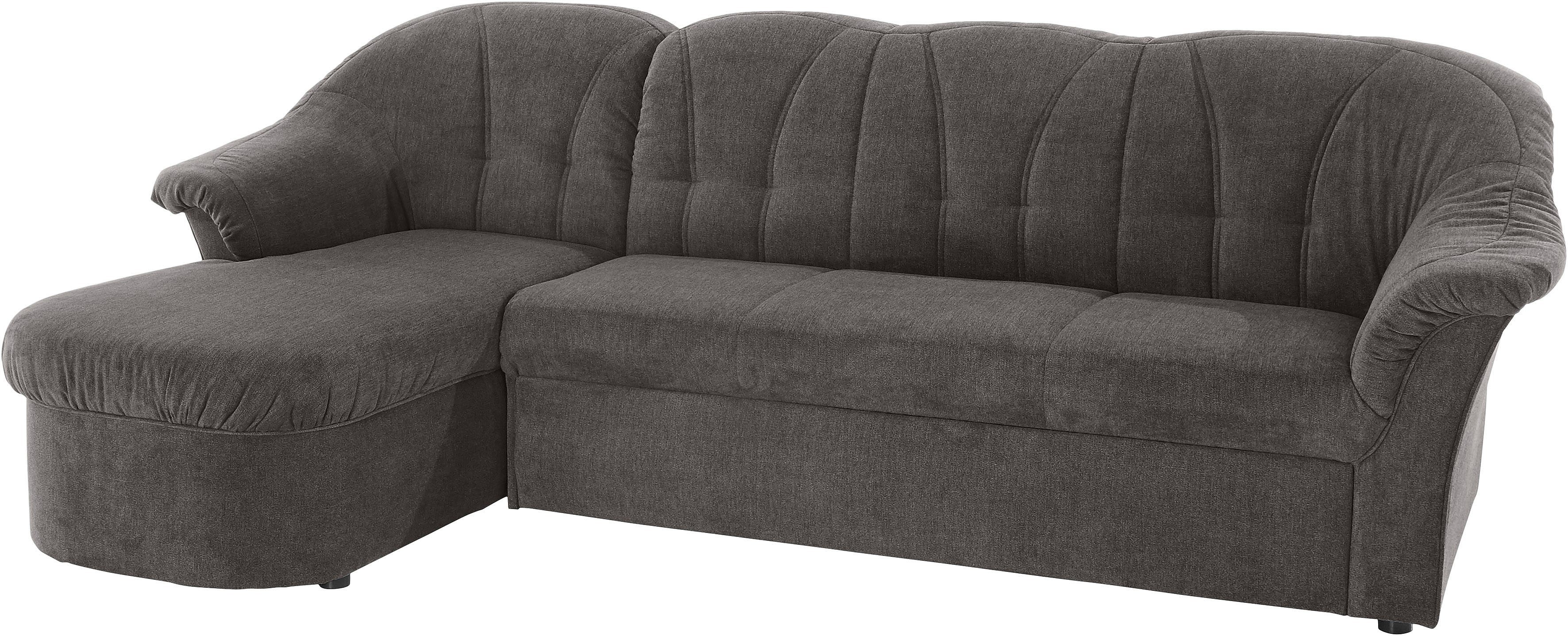 DOMO collection Hoekbank Pegnitz, elegante rugstiksels, comfortabel, L-vorm
