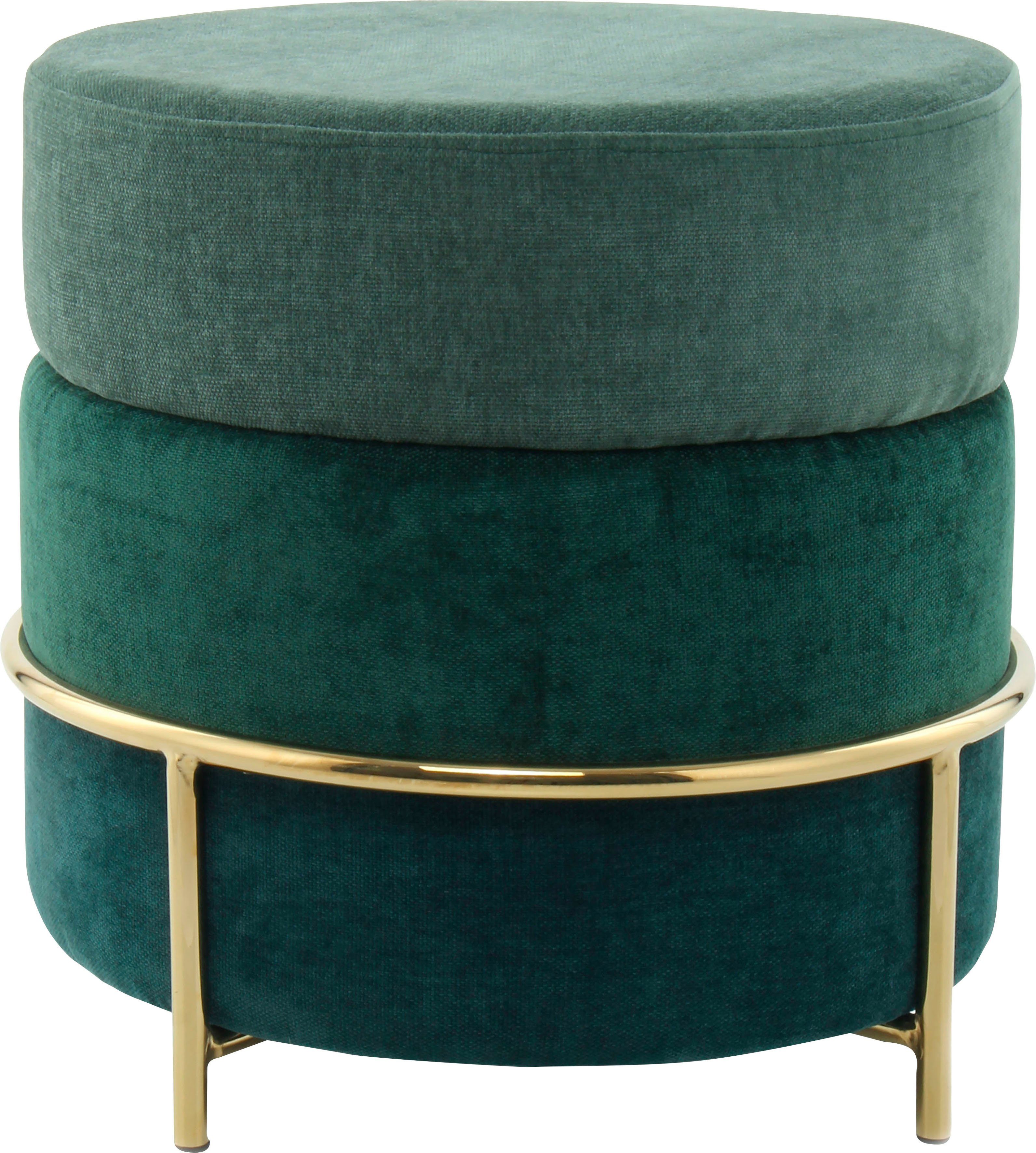Kayoom ZitHocker Matilda 225, comfortabele ronde vorm, gezellige design-hocker (1 stuk)