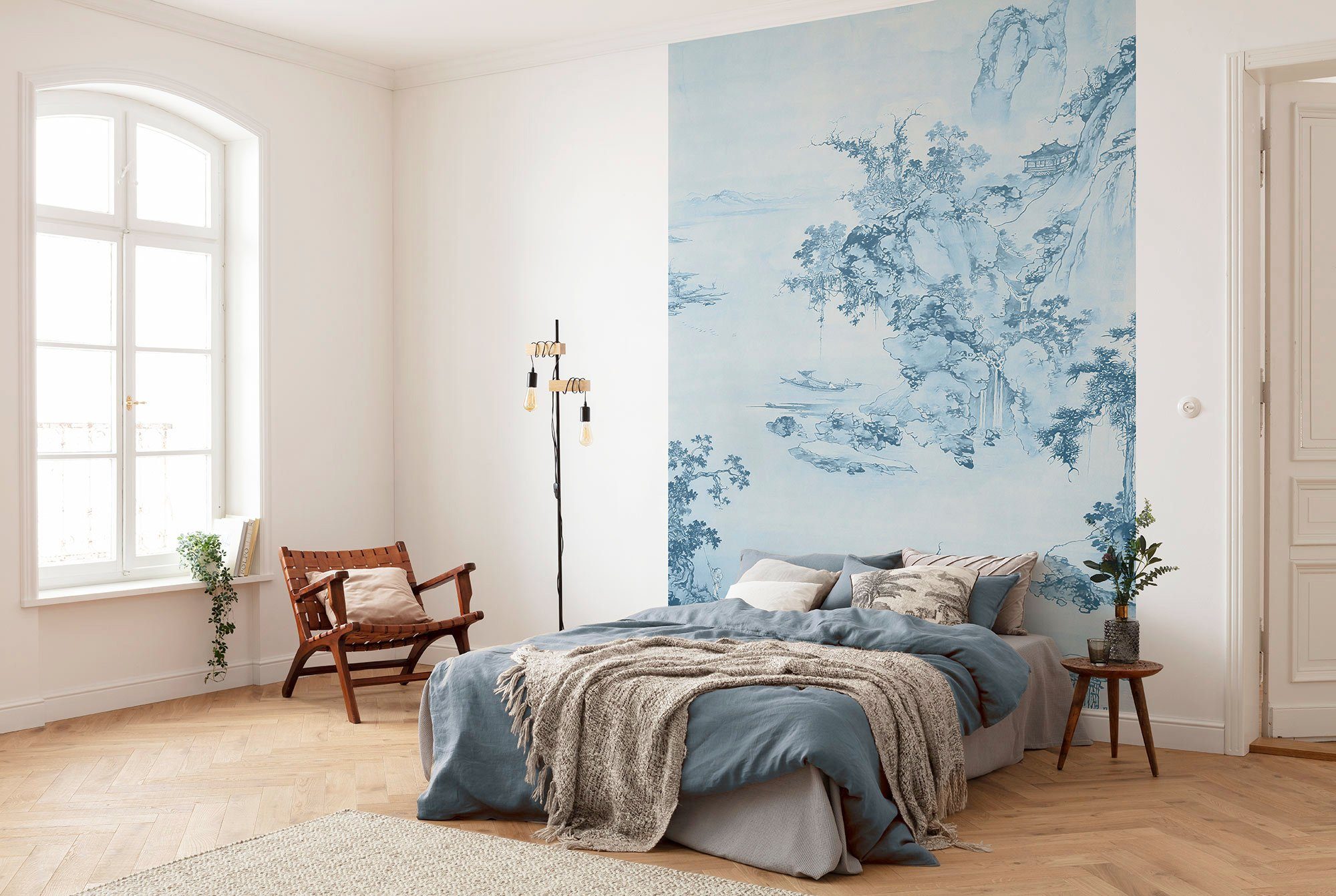 Komar Vliesbehang Digitale print vlies - Blue China - Afmeting 200 x 280 cm (1 stuk)