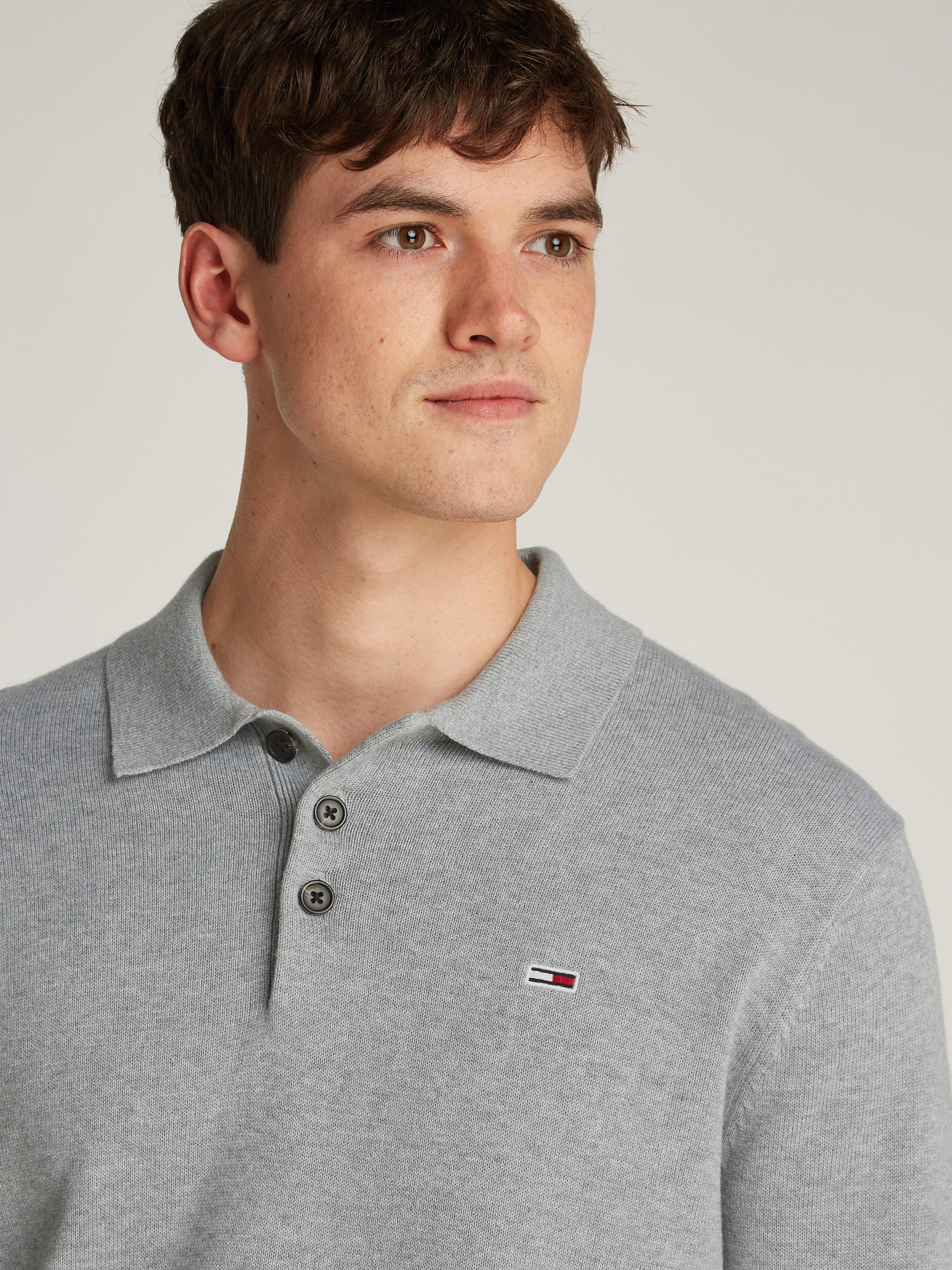 TOMMY JEANS Trui met polokraag TJM SLIM ESSENTIAL POLO SWEATER