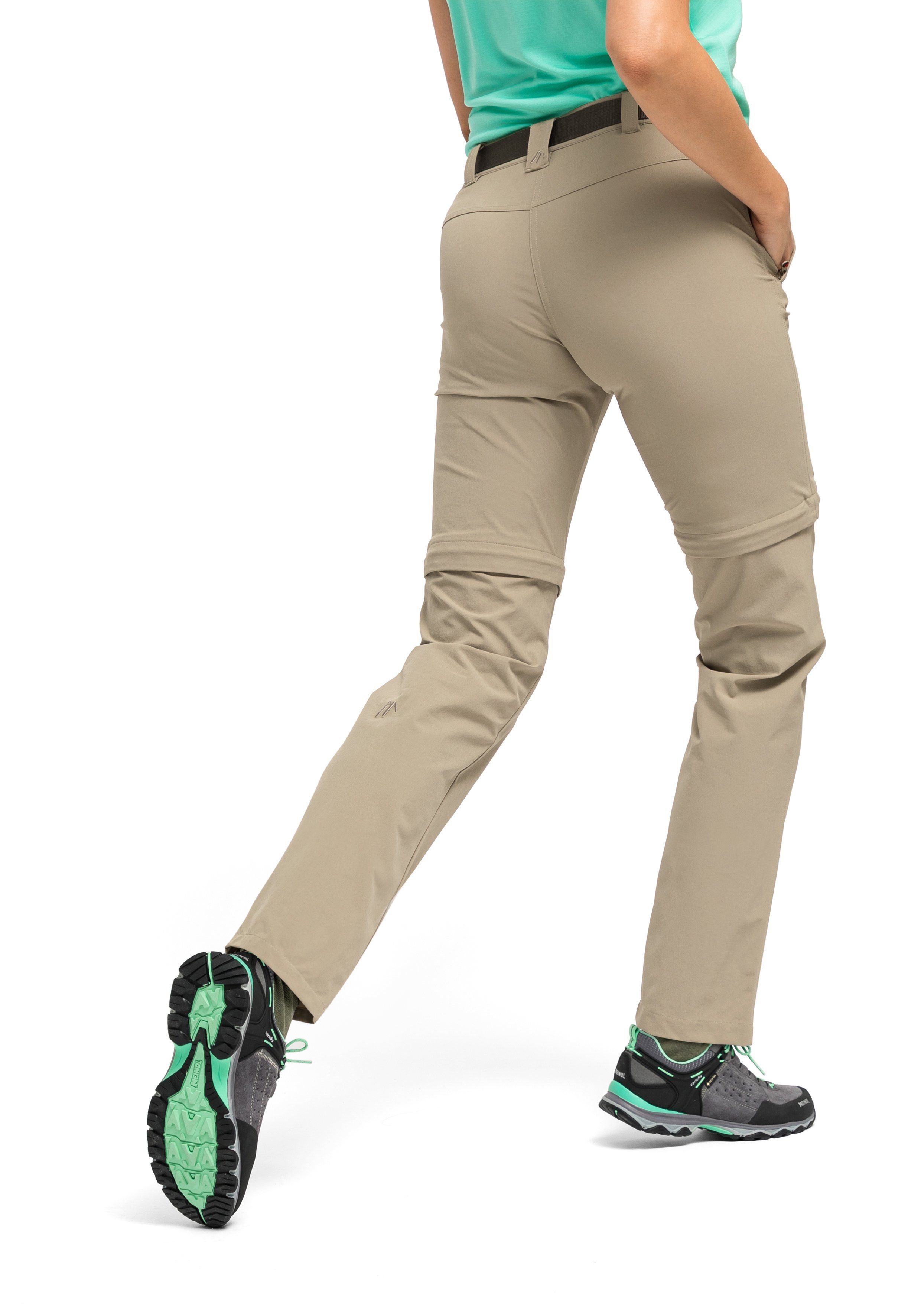 Maier Sports Functionele broek Nata 2 Dames wandelbroek, afritsbare outdoorbroek, 3 zakken, regular fit
