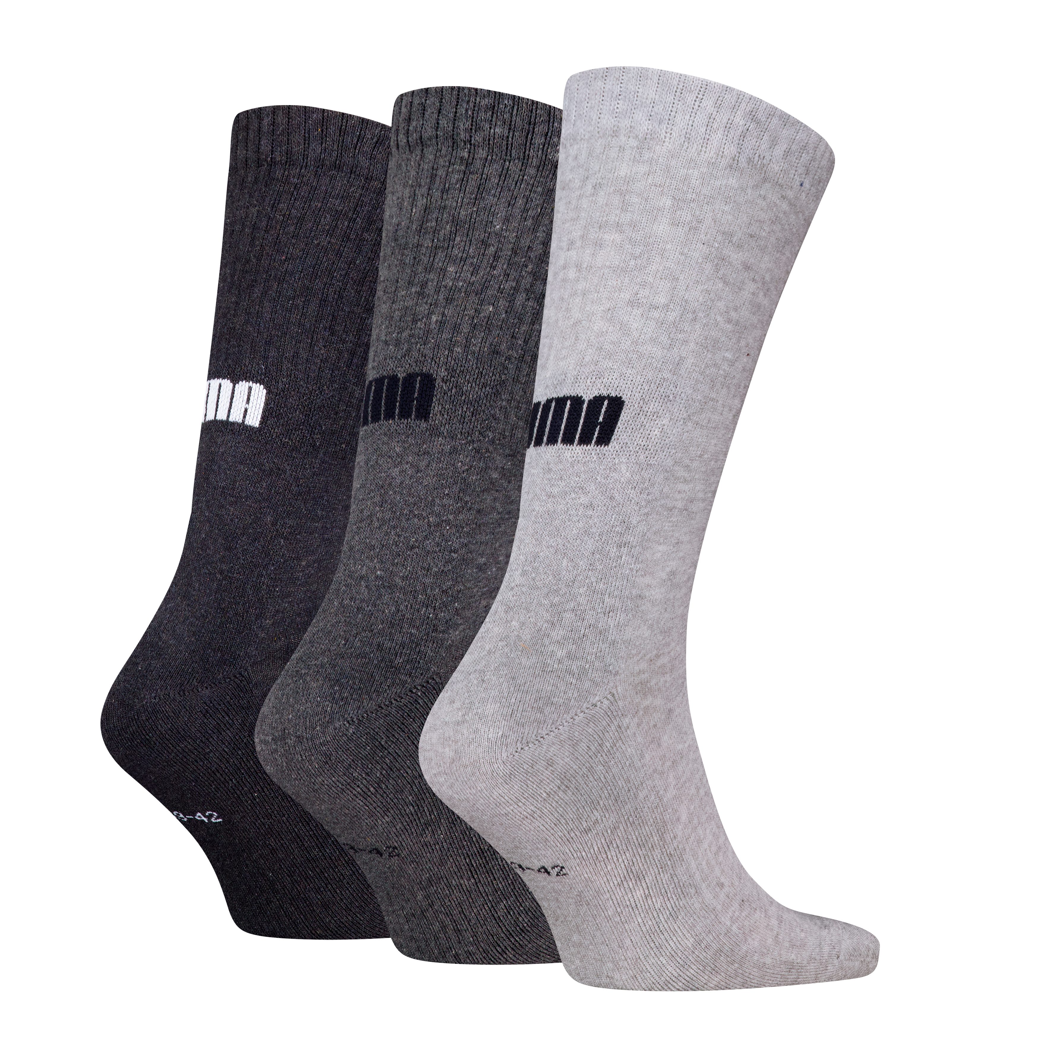 PUMA Sokken PUMA UNISEX CUSHIONED NEXT CREW 3P met zoneschumping voor extra comfort (3 paar, 3 paar)
