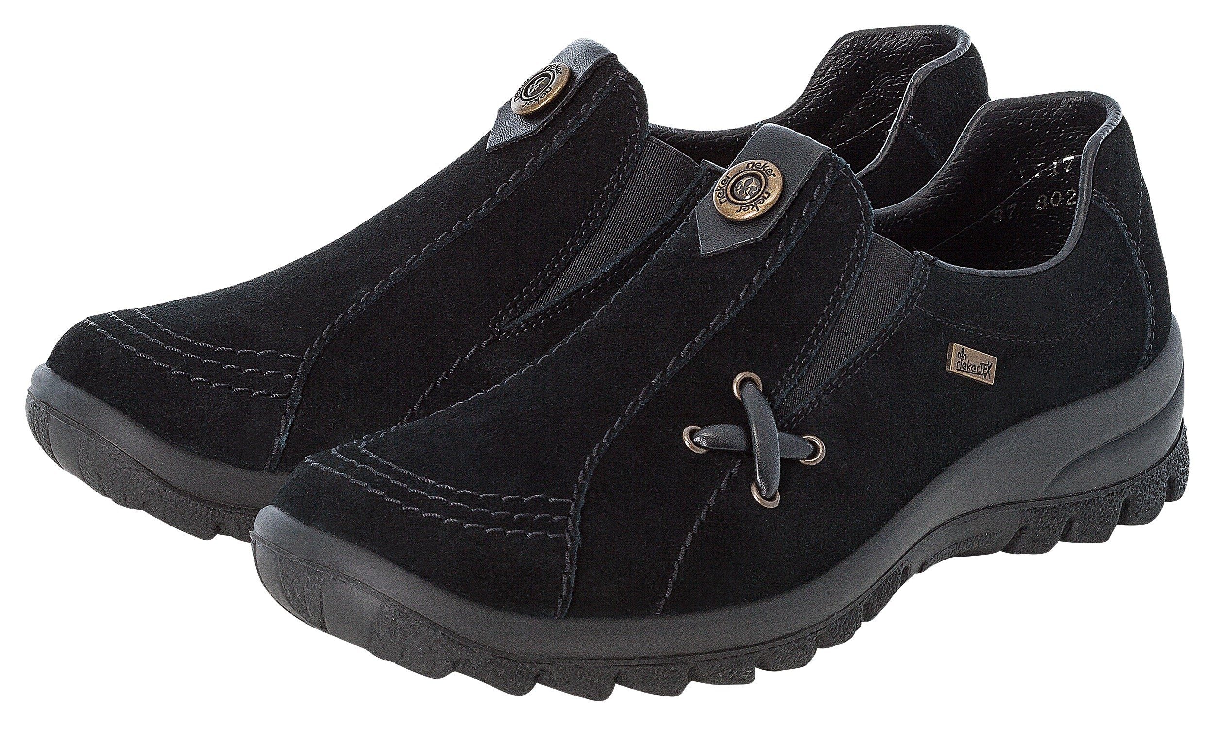 Rieker Instappers , instapschoen, lage schoen, sneaker met tex-membraan