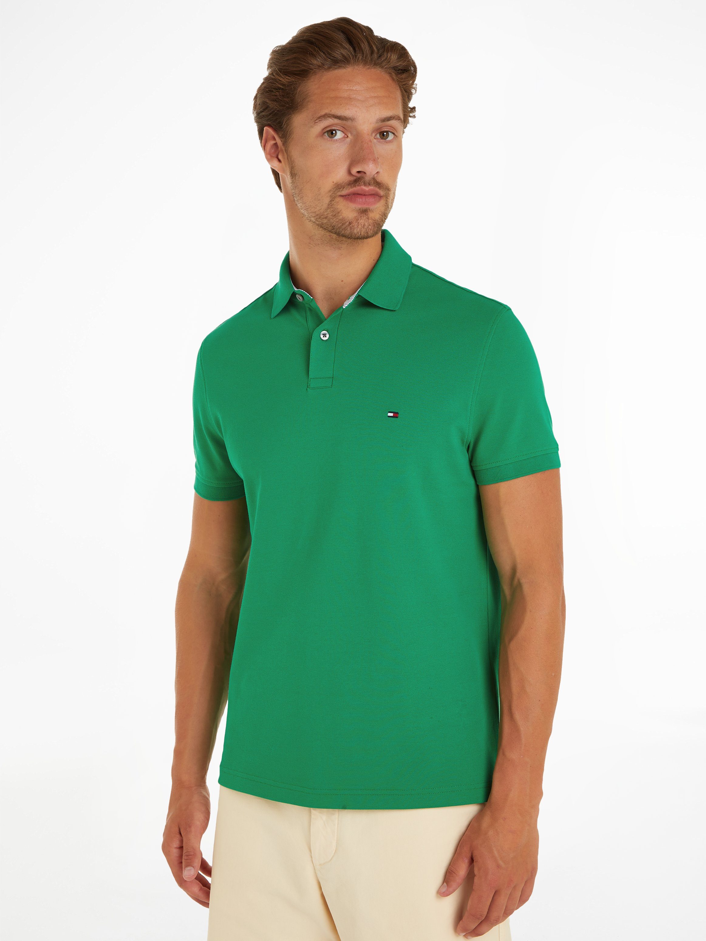 Tommy Hilfiger Poloshirt met tommy hilfiger contraststrepen in de kraag