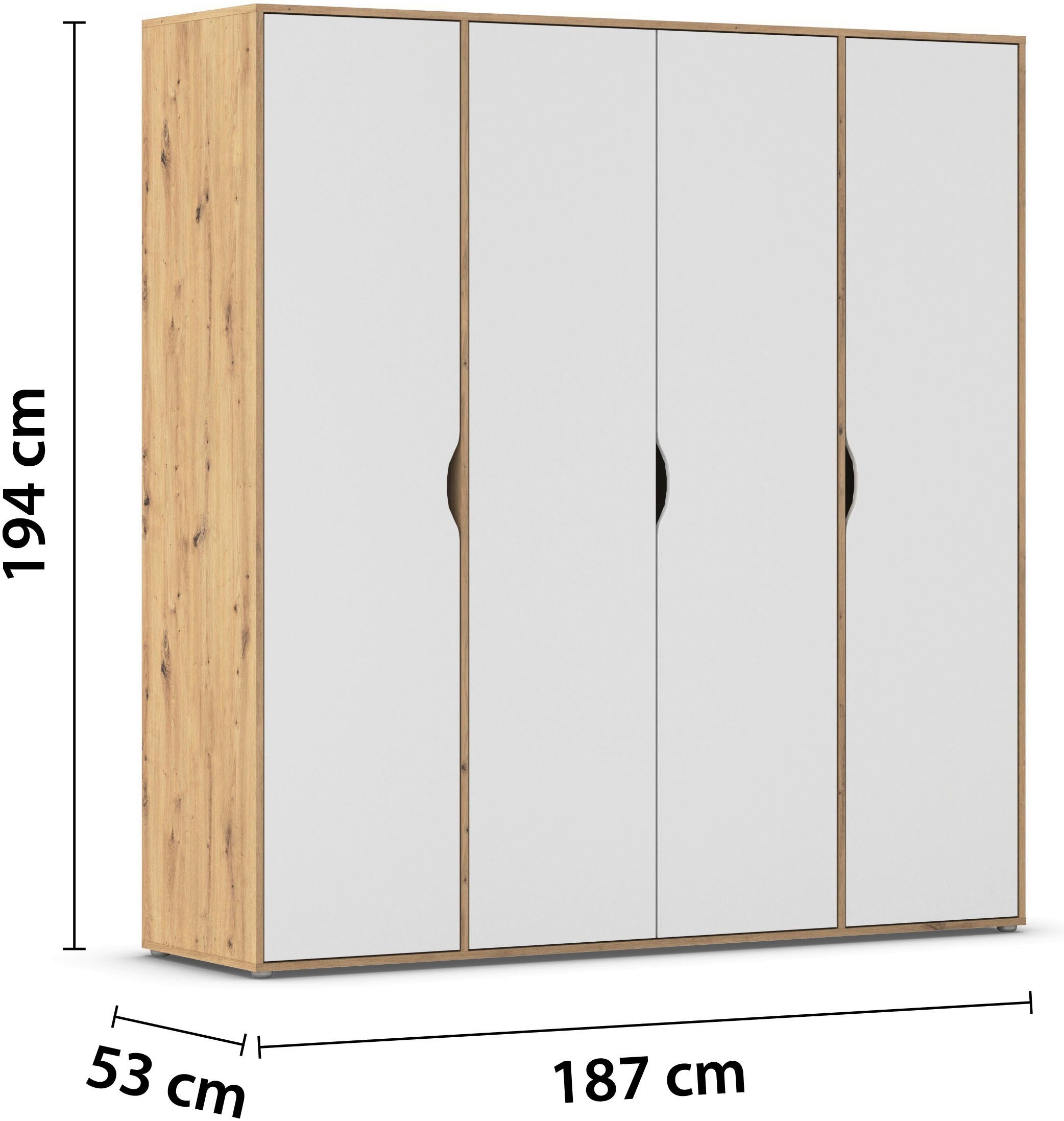 rauch Draaideurkast Kledingkast Kast Garderobe Wasmand NARAI veel Opbergruimte Greefaansluitingen voor een greeploze look TOPSELLER MADE IN GERMANY