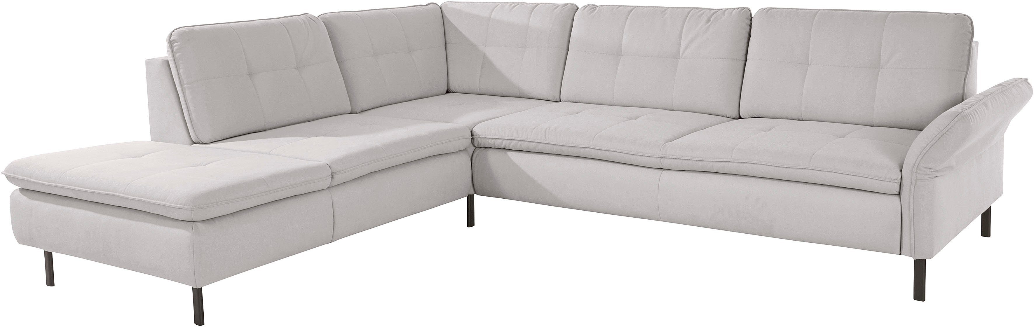 INOSIGN Hoekbank Birkholm L-vorm Verstelbare armleuningen, ook in Easy Clean bekleding - met water te reinigen