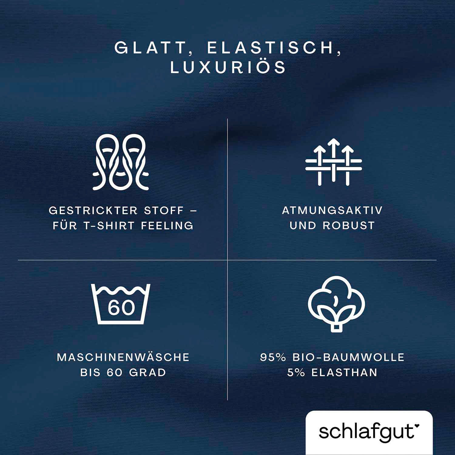 Schlafgut Hoeslaken Premium Zero Waste verpakking, PREMIUM kwaliteit (1 stuk)