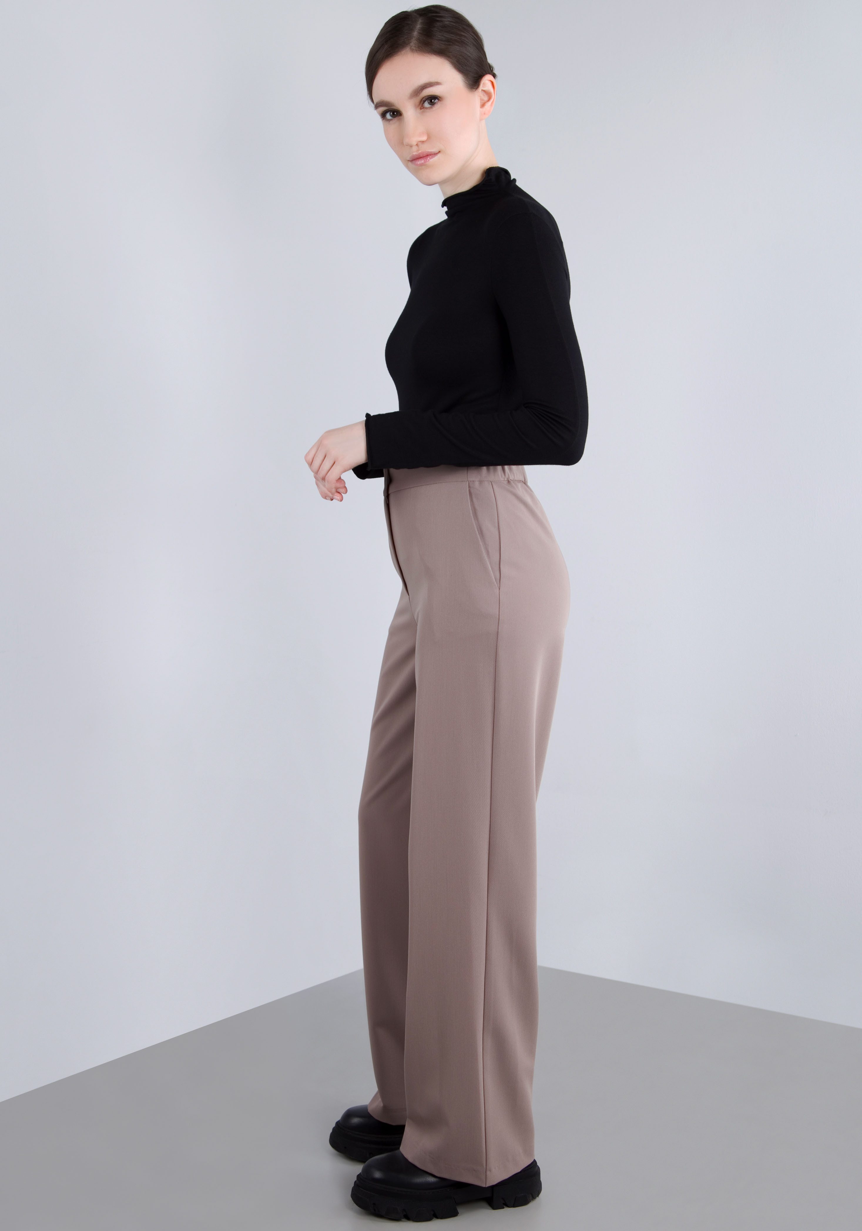 IMPERIAL Stoffen broek , casual wijde broek met elastische tailleband aan de achterkant