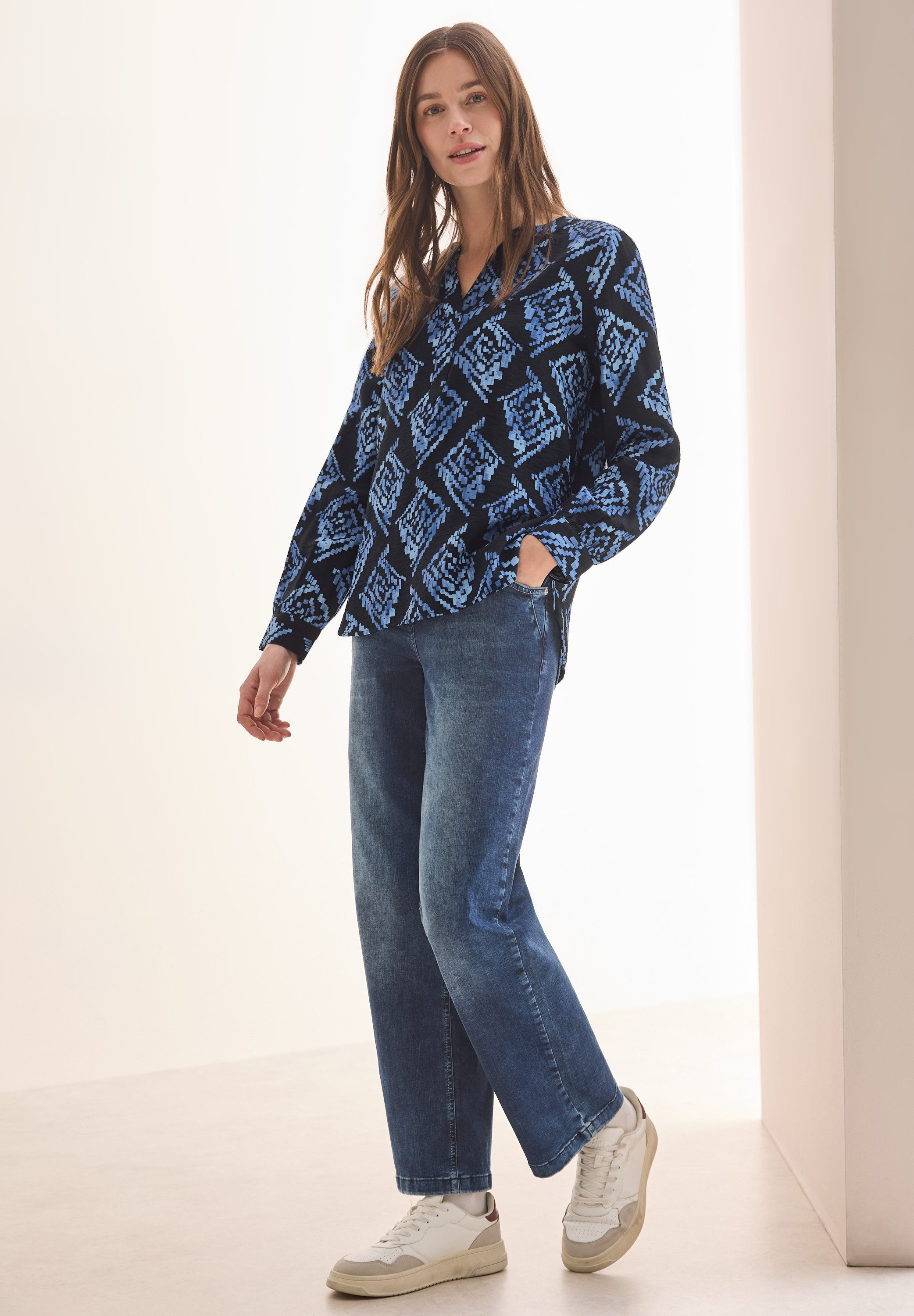 Cecil Blouse met lange mouwen met grafisch patroon