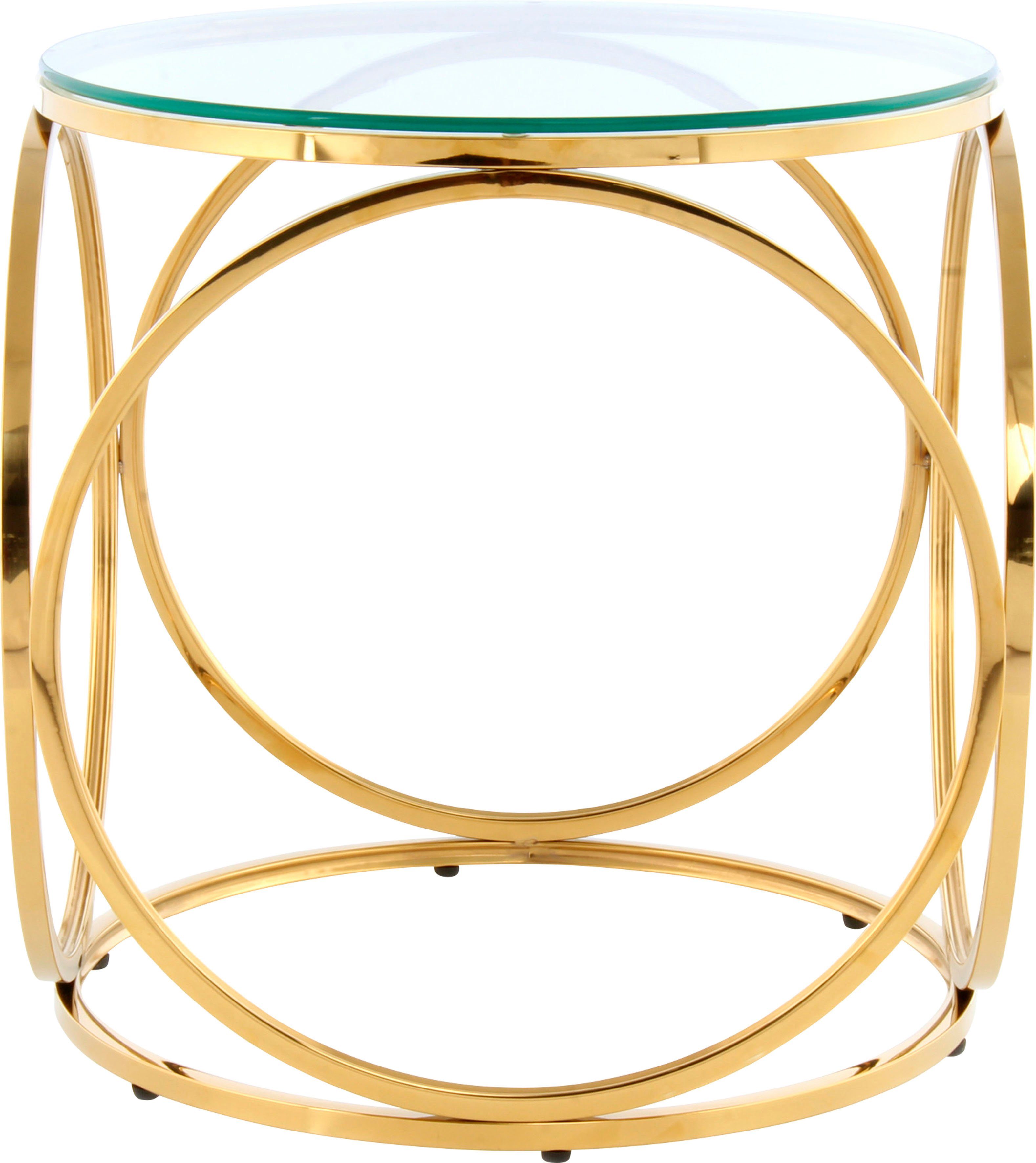 Kayoom Bijzettafel Whitney 225, bijzettafel met open ontwerp, frame van metaal Glamoureus design, hoogwaardige afwerking, onderhoudsvriendelijk (1