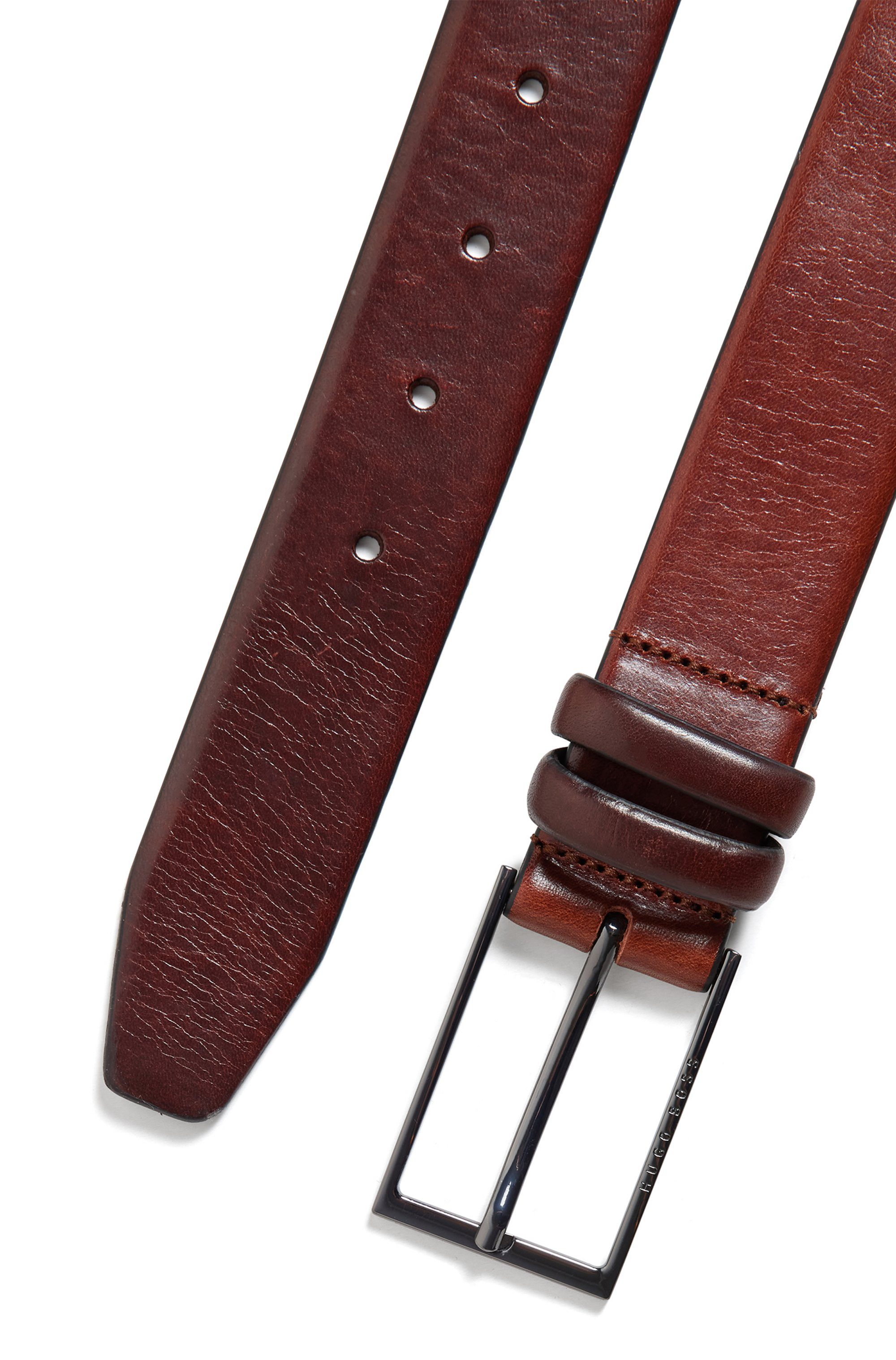 Boss Leren riem CARMELLO van gelooid leer met hugo boss logo-embossing op metalen sluiting
