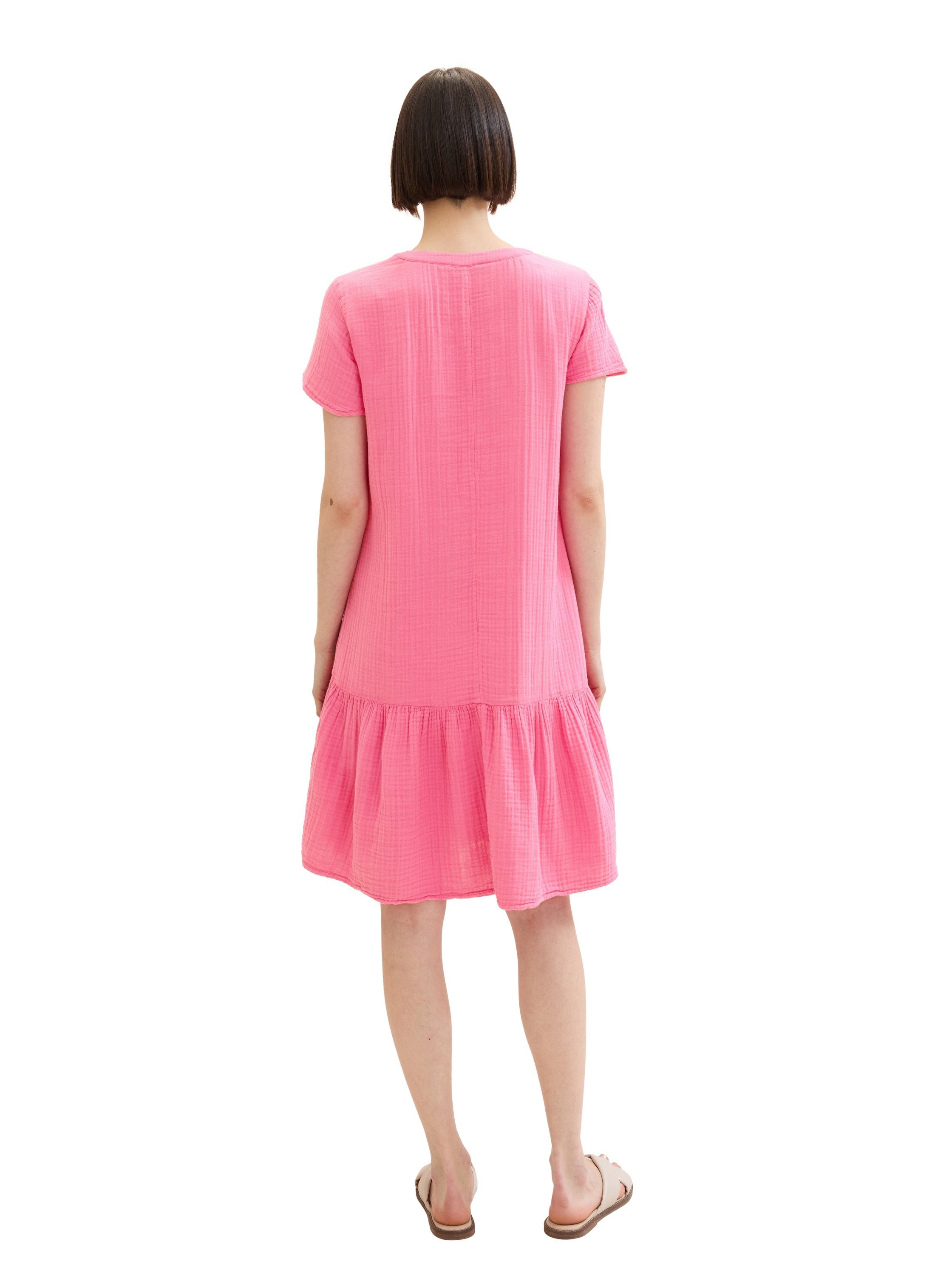 Tom Tailor Mini-jurk met lichte rimpeling - in crinkle-look