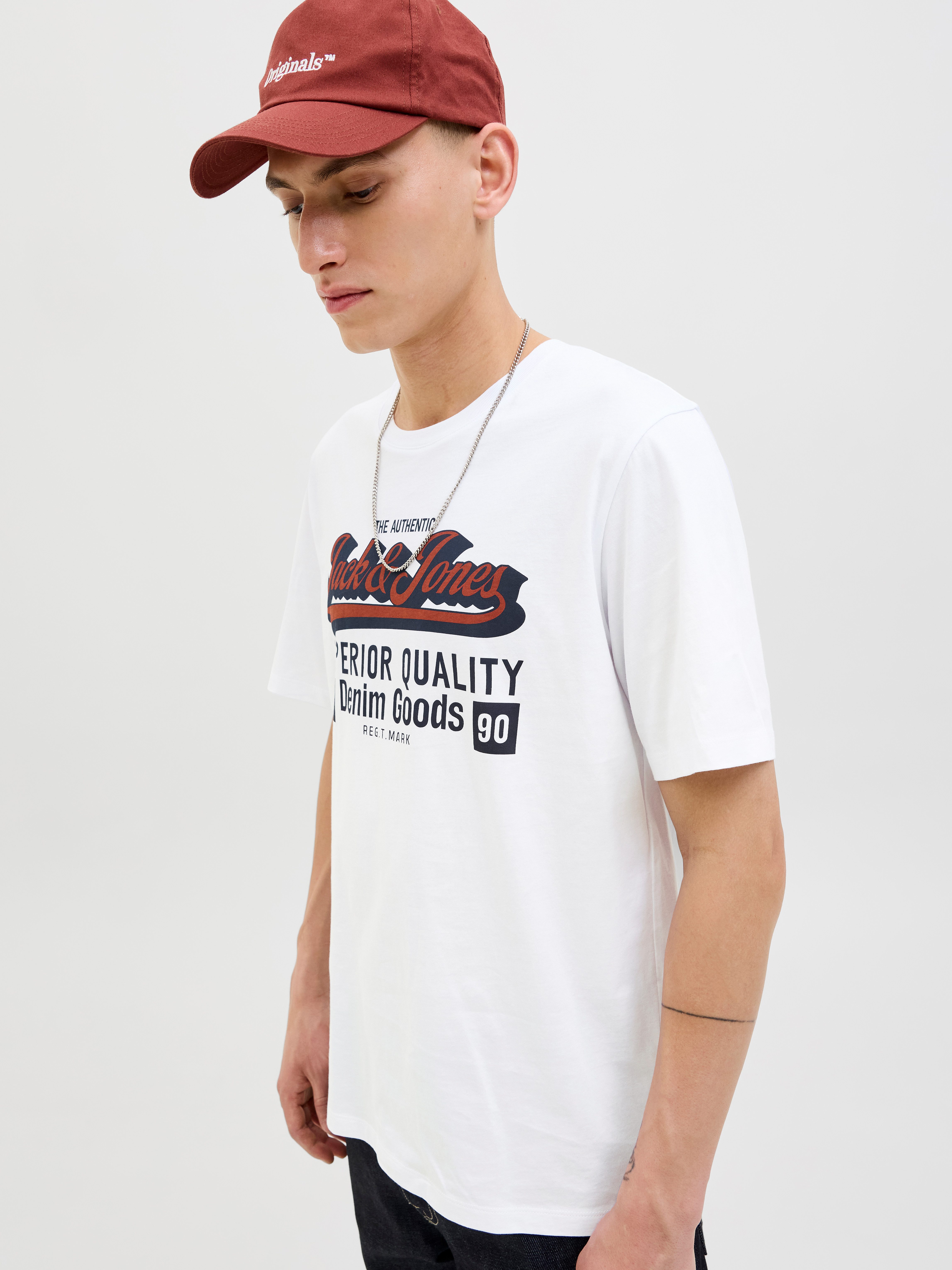 Jack & Jones Shirt met ronde hals JJELOGO TEE SS O-NECK 2 COL AW25 SN