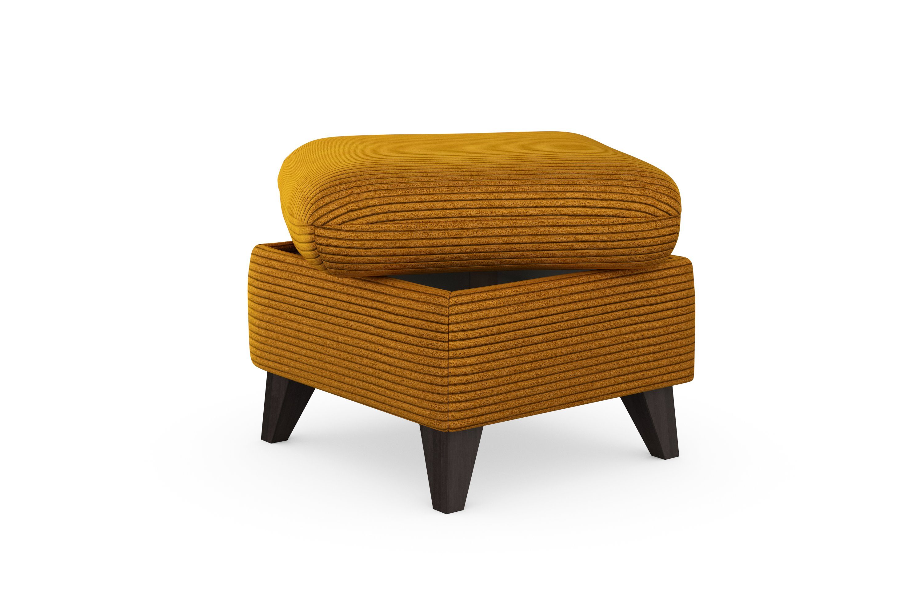 Home affaire Hocker Trelleborg Cord-bekleding, met opbergvak, inclusief binnenveringsinterieur