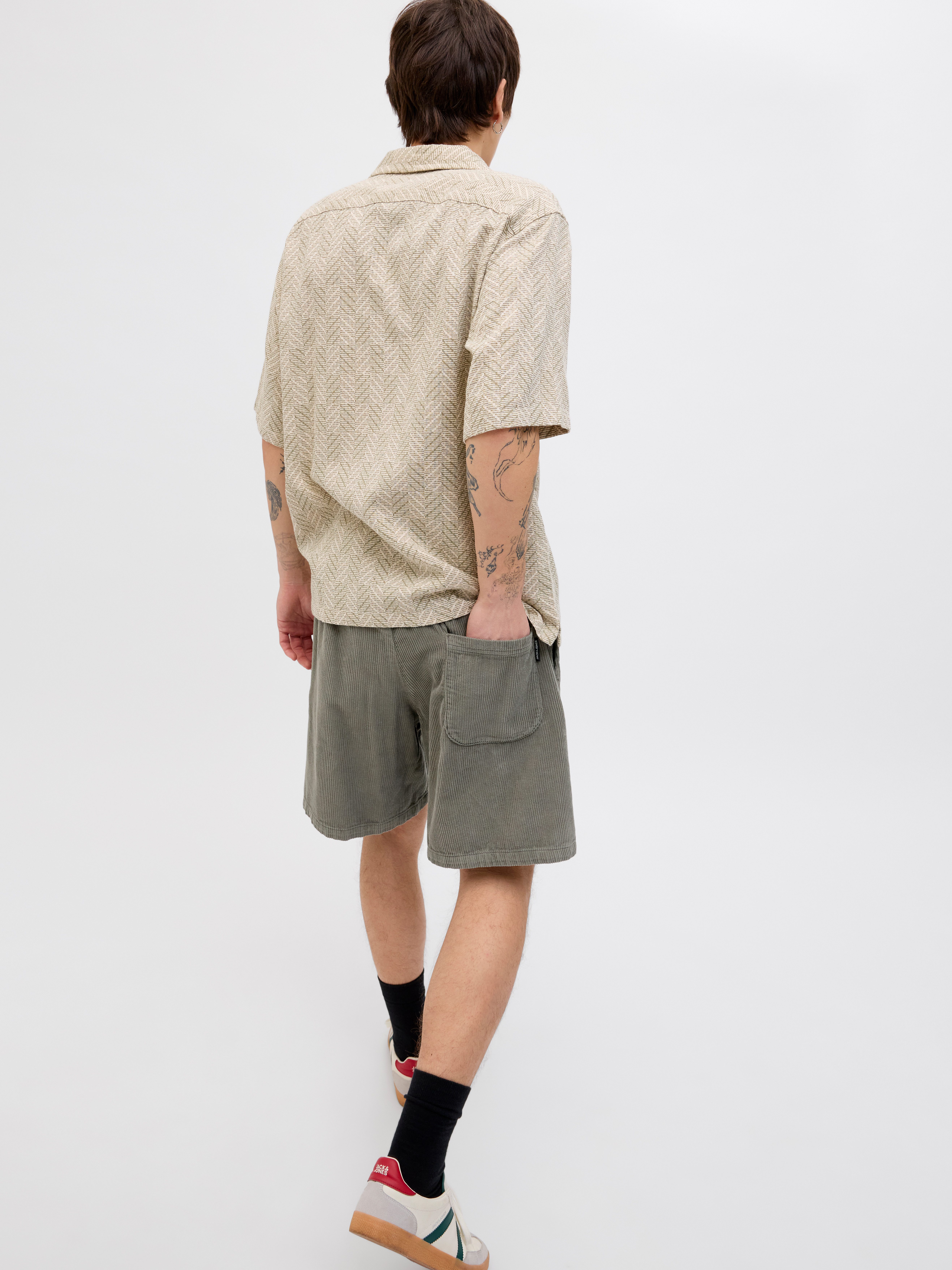 Jack & Jones Joggingbroek JPSTBILL CORDUROY JOGGER SHORTS SRT SN
