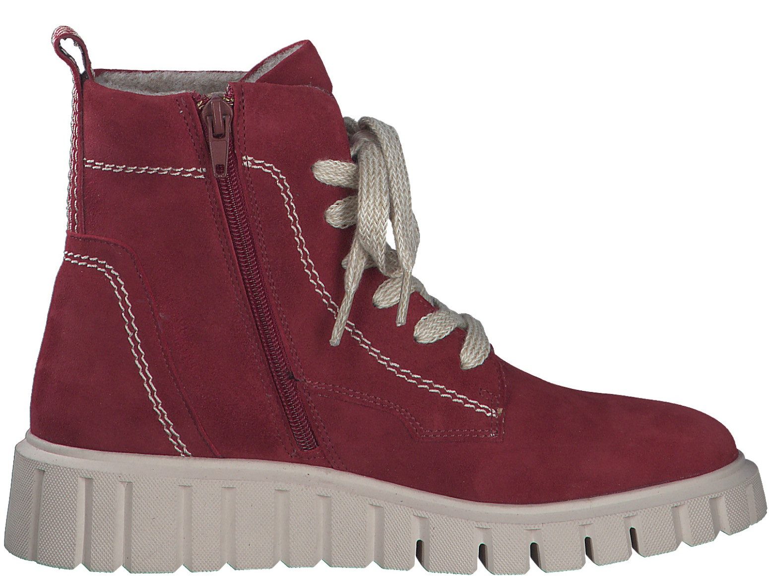 Tamaris Veterschoenen sleehak, veterschoenen, enkellaars met extra binnenrits