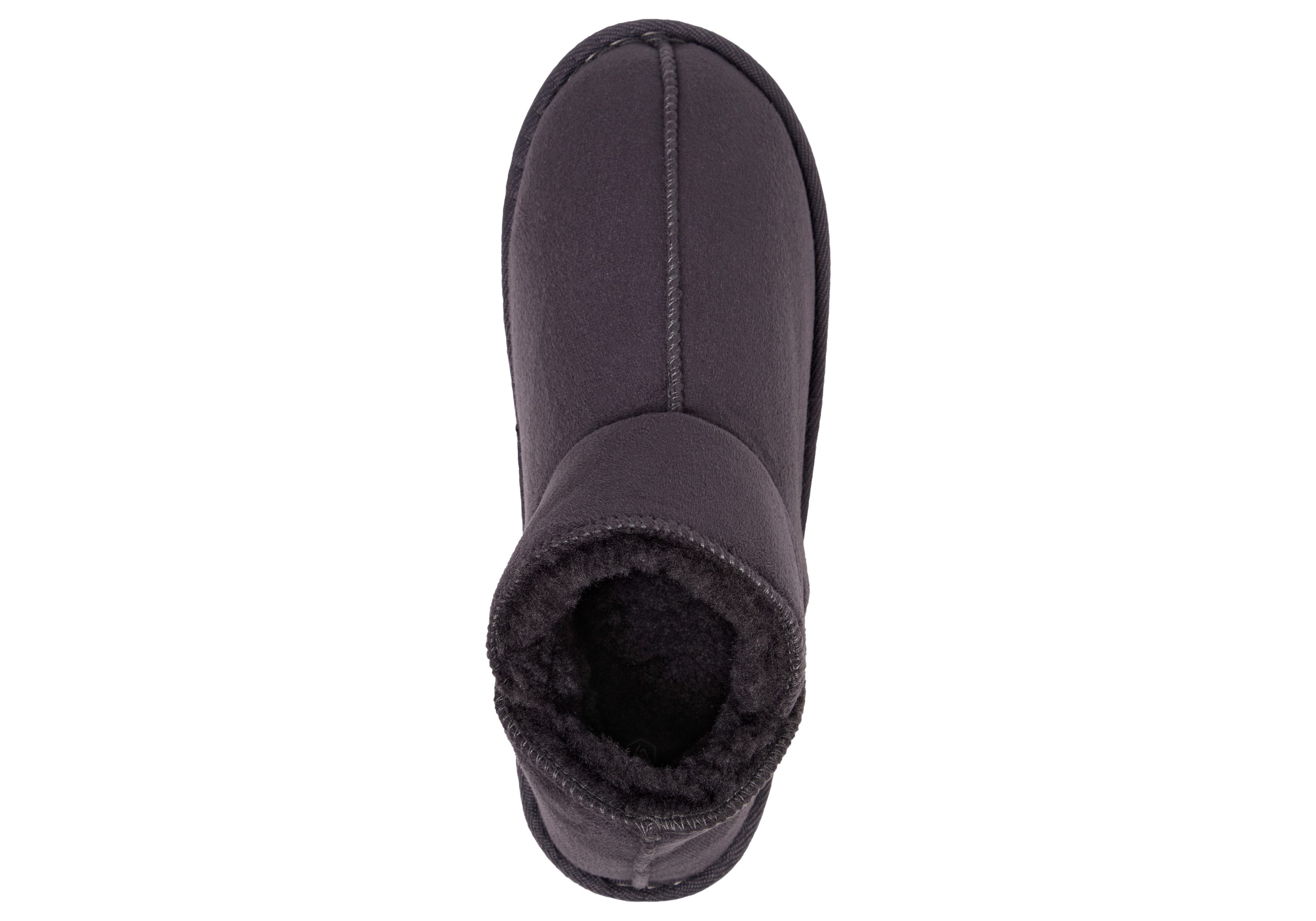 Apollo Pantoffels LADIES HOME BOOTS SUEDE met logo-embossing en knusse, warme binnenvoering