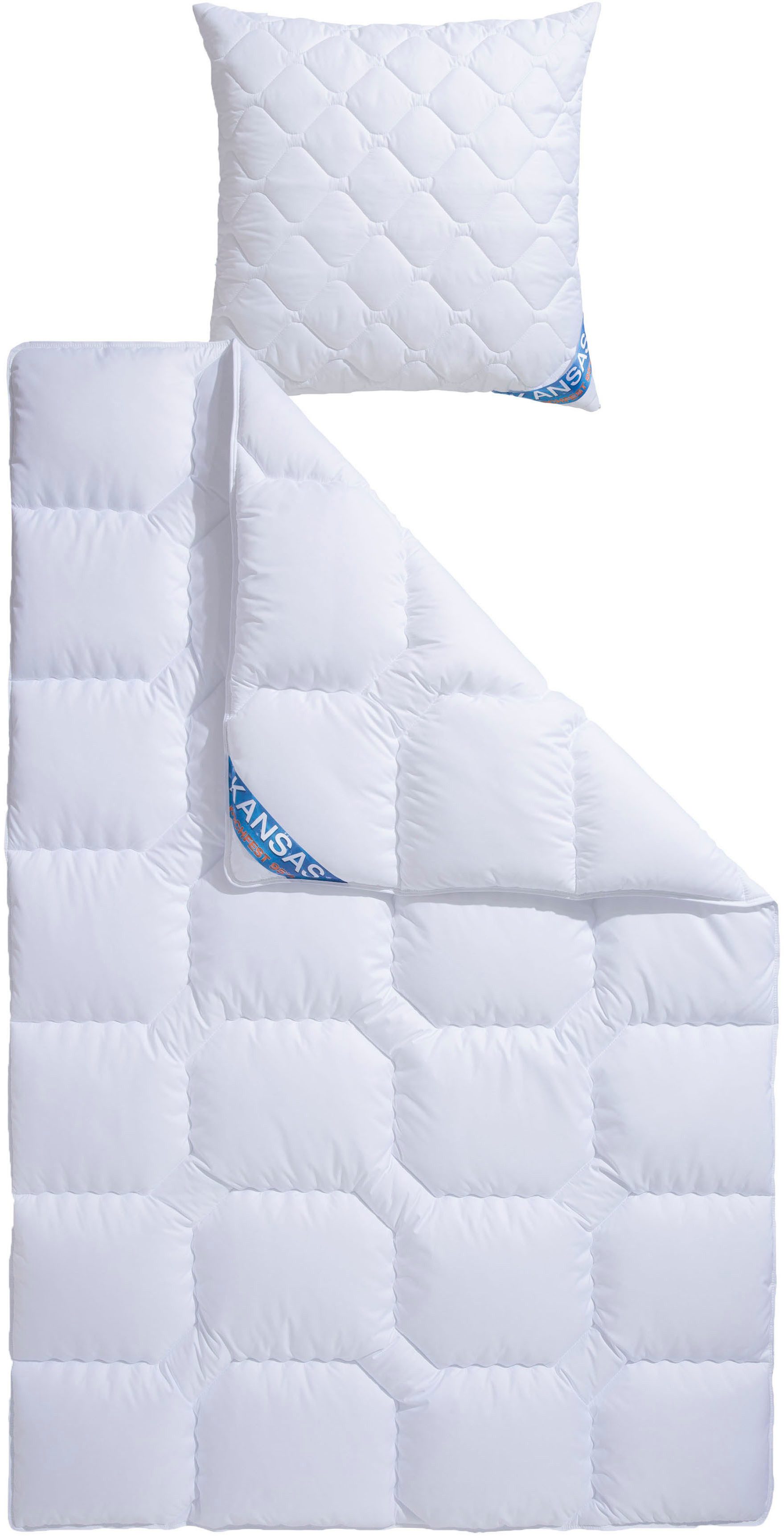 f.a.n. Frankenstolz Synthetisch dekbed + hoofdkussen Kansas, 2-delig set met kussens 80x80 cm Dekbed 135x200 cm, 155x220 cm voor zomer of winter