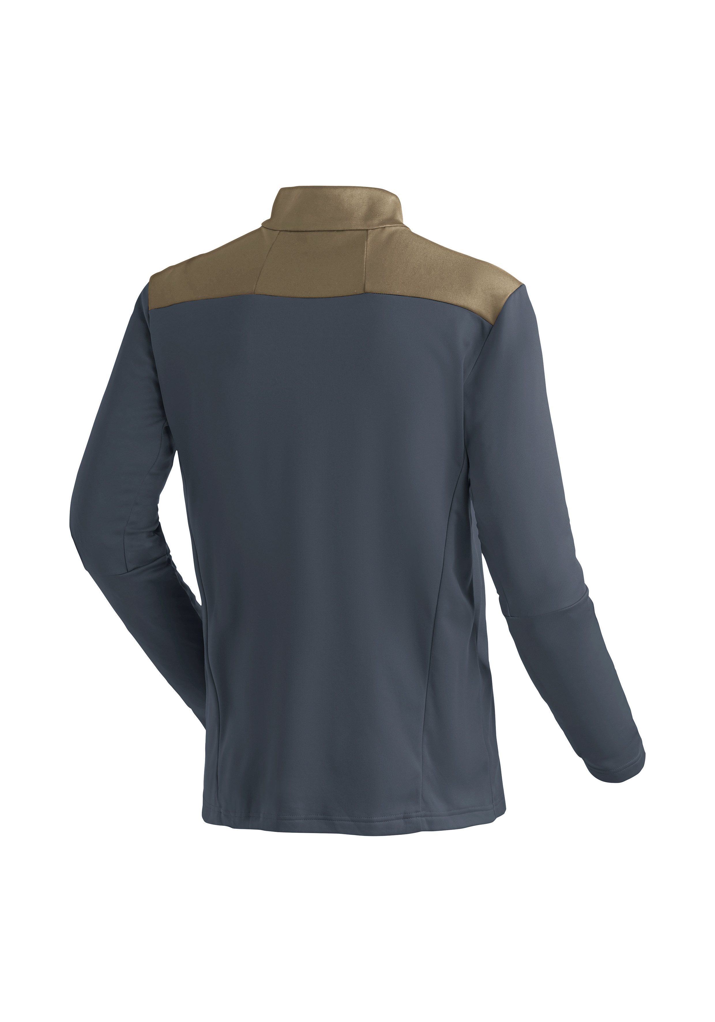Maier Sports Coltrui Felian Heren midlayer, onderhoudsvriendelijk half-rits fleece, regular fit