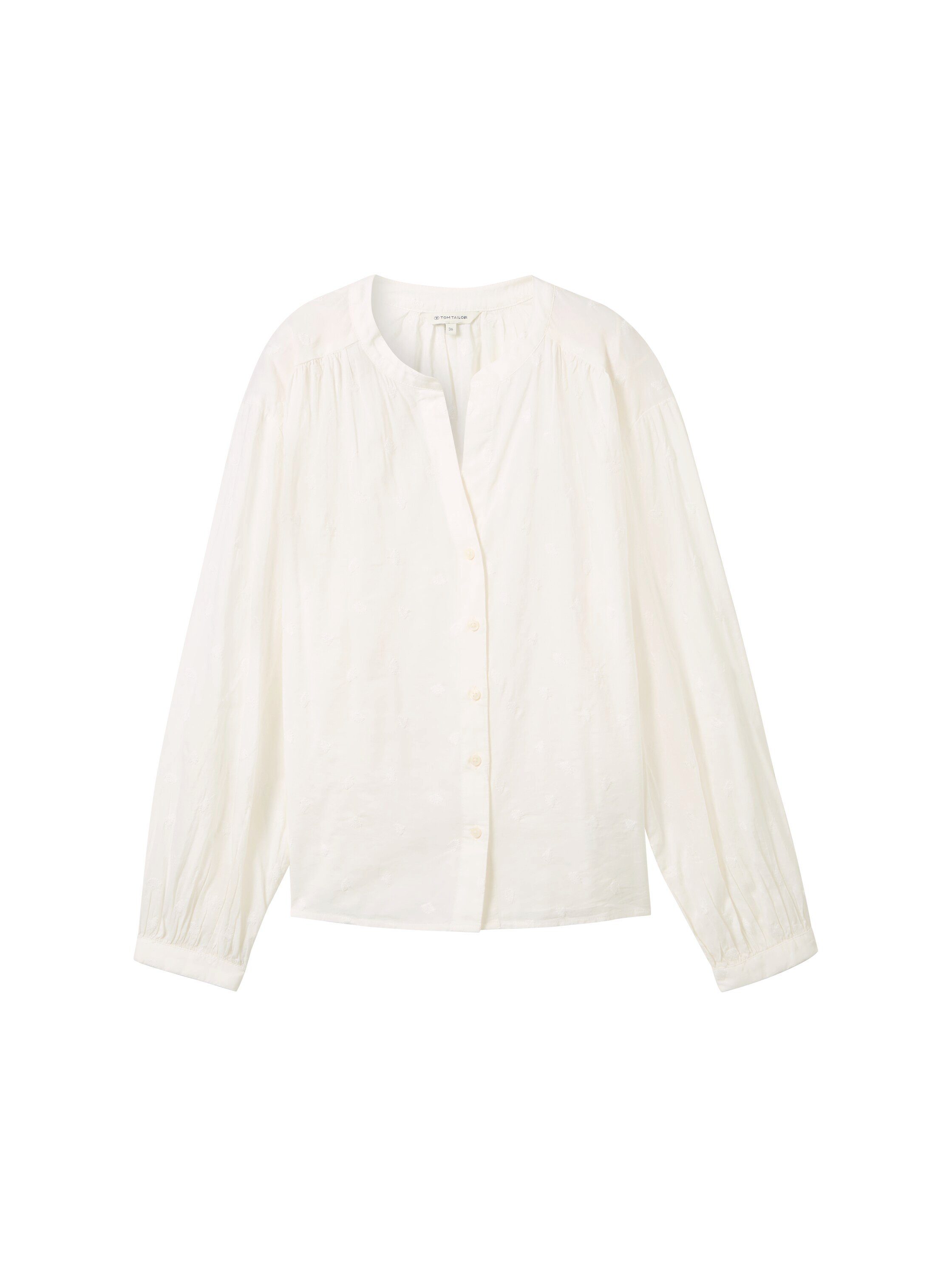Tom Tailor Blouse met lange mouwen met allover borduurwerk