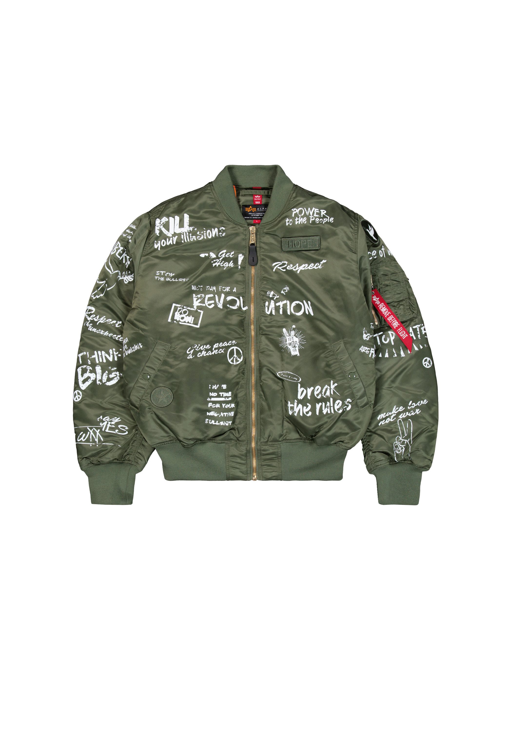 Alpha Industries Bomberjack Alpha Industries Men - Bomber Jackets MA-1 Peace heren jassen maat S groen