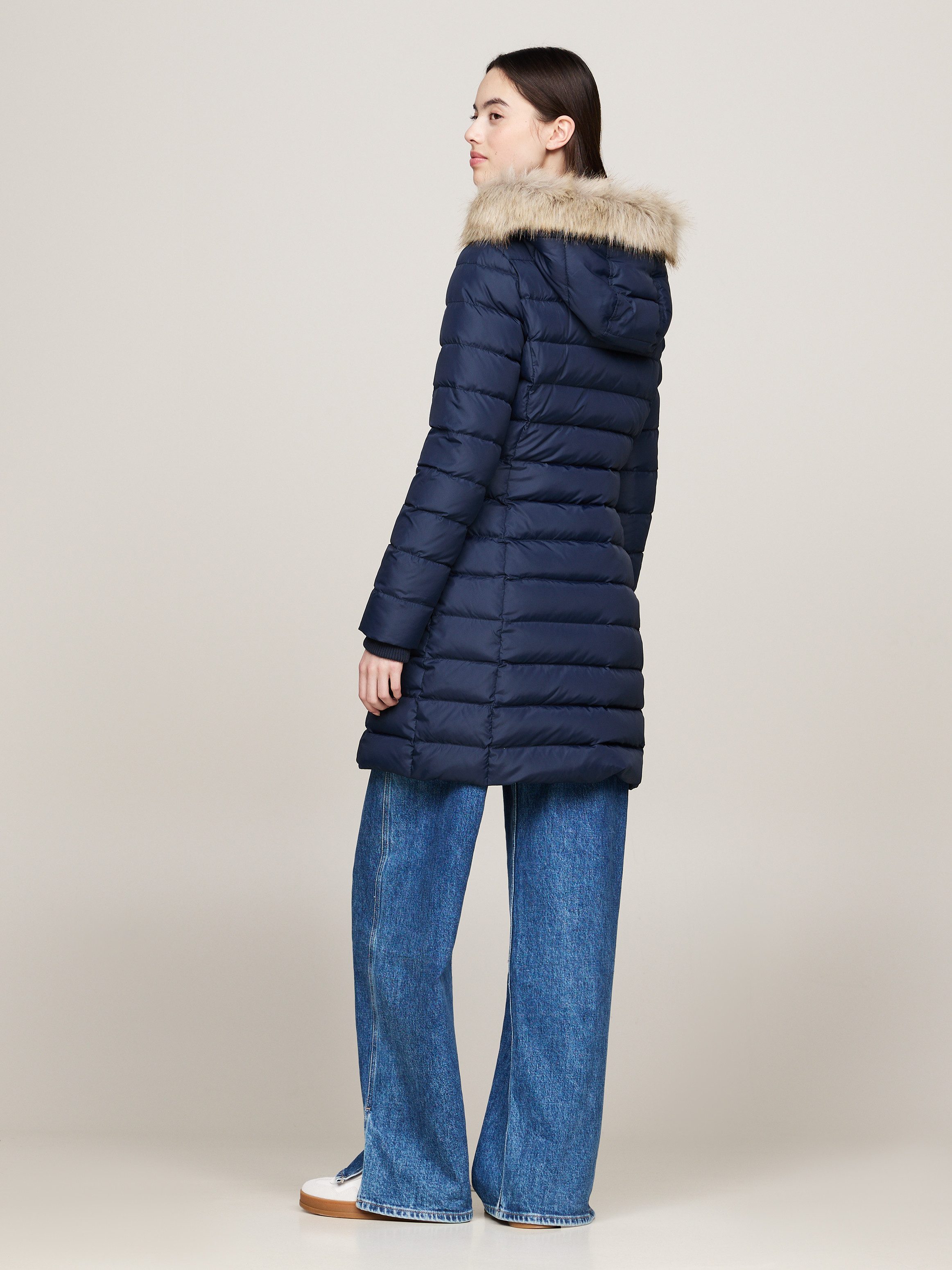 TOMMY JEANS Gewatteerde jas TJW ESSENTIAL HOODED DOWN COAT