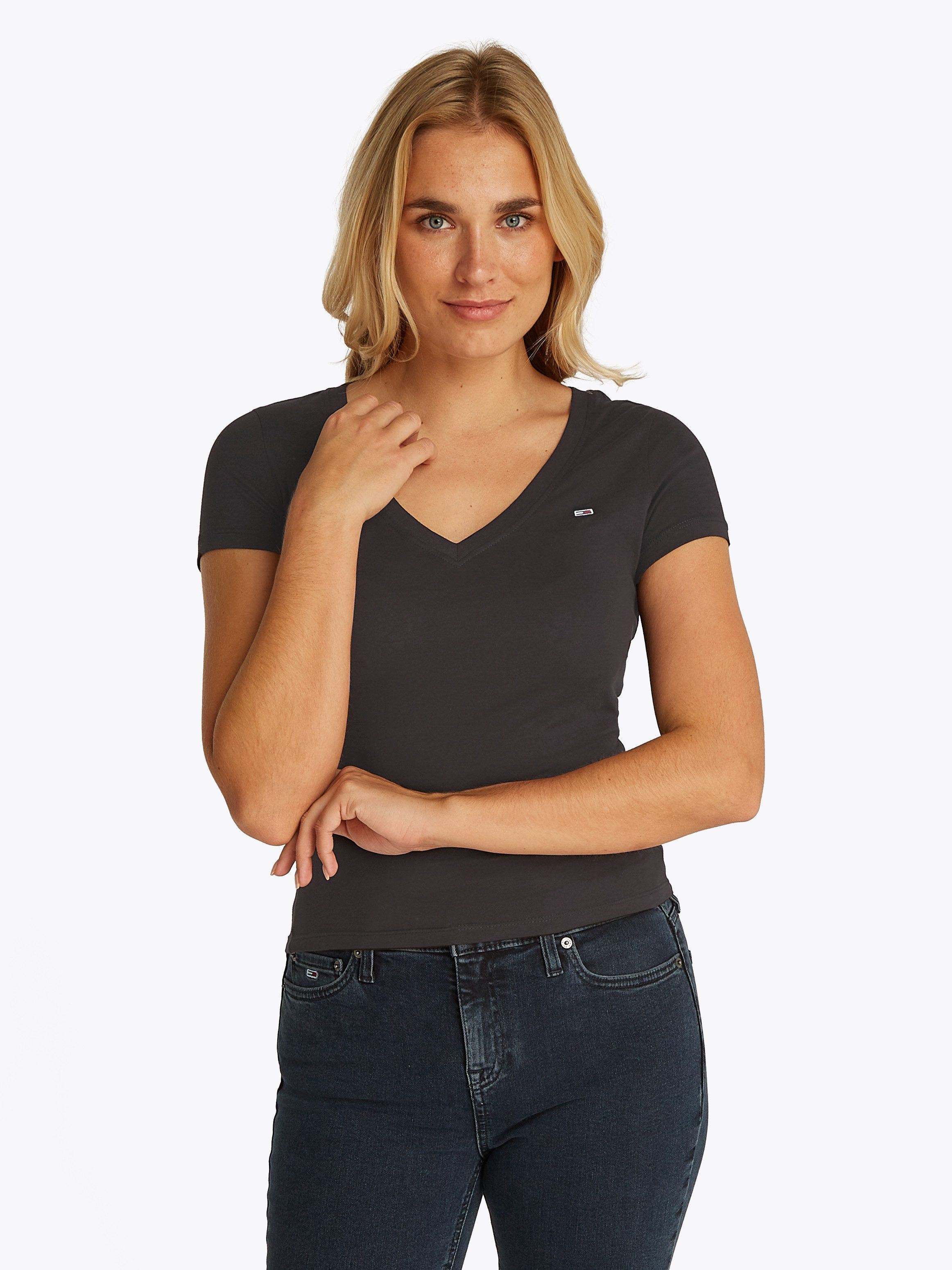 TOMMY JEANS T-shirt TJW SLIM V-NECK TEE
