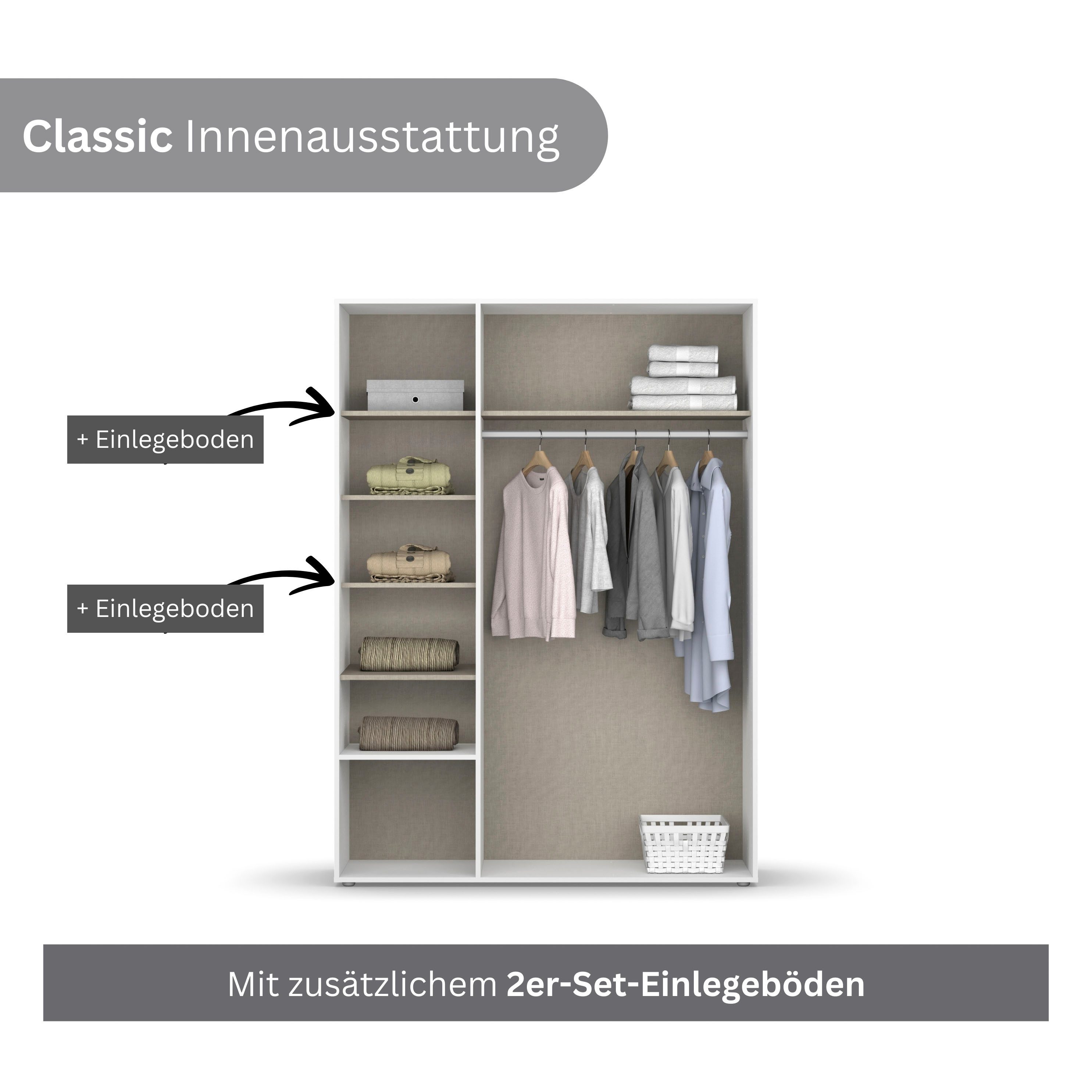 rauch Draaideurkast Kledingkast kast garderobe waskast SHINJO Grepen en voeten van massief hout met 2 lades MADE IN GERMANY