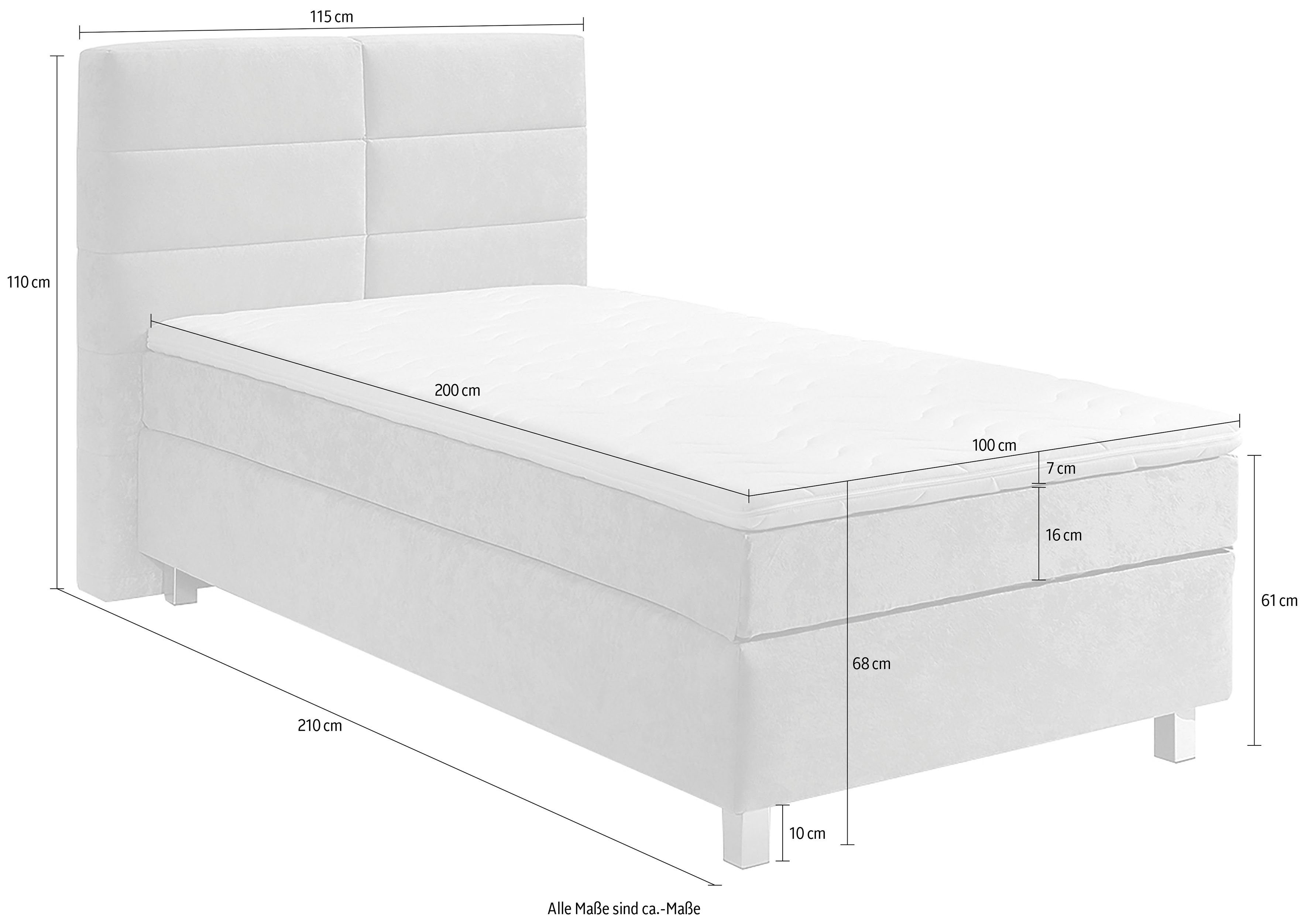 Westfalia Polsterbetten Boxspring naar keuze met topmatras van koudschuim