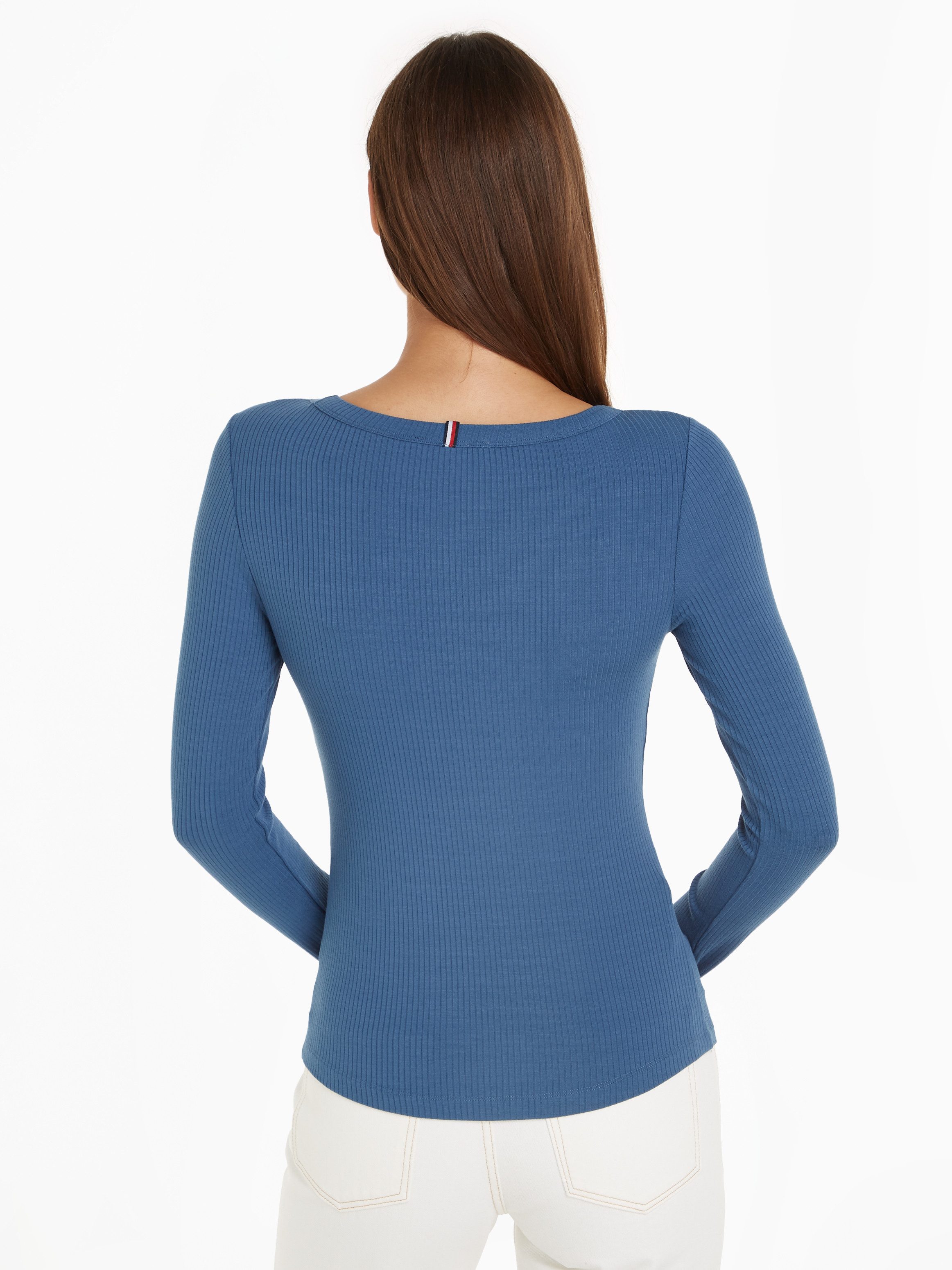 Tommy Hilfiger Shirt met lange mouwen SLIM 5X2 RIB O-NK LS