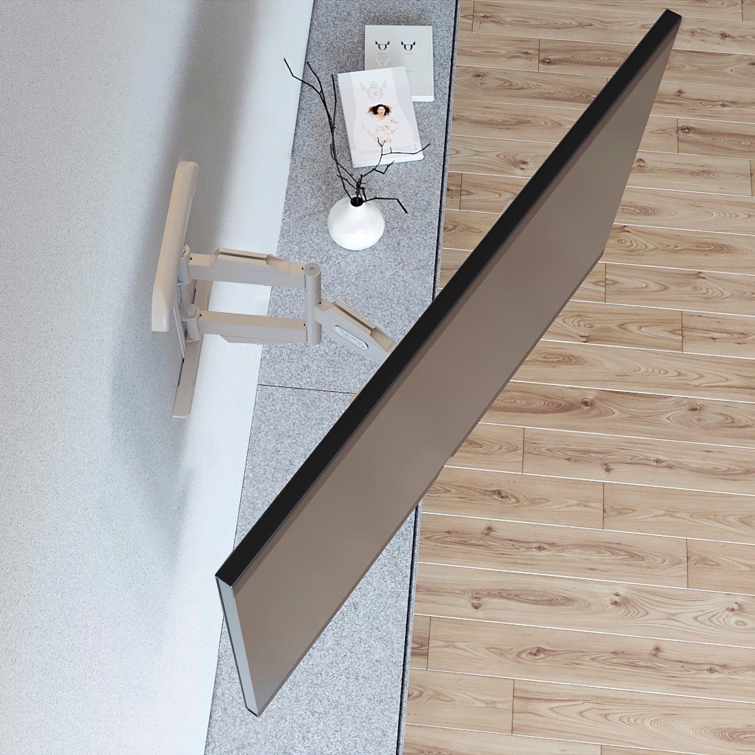 Hama Tv-wandhouder Draaibaar, volledig beweeglijk, 117 - 229 cm (46"-90"), 50", 55", 65", 75"
