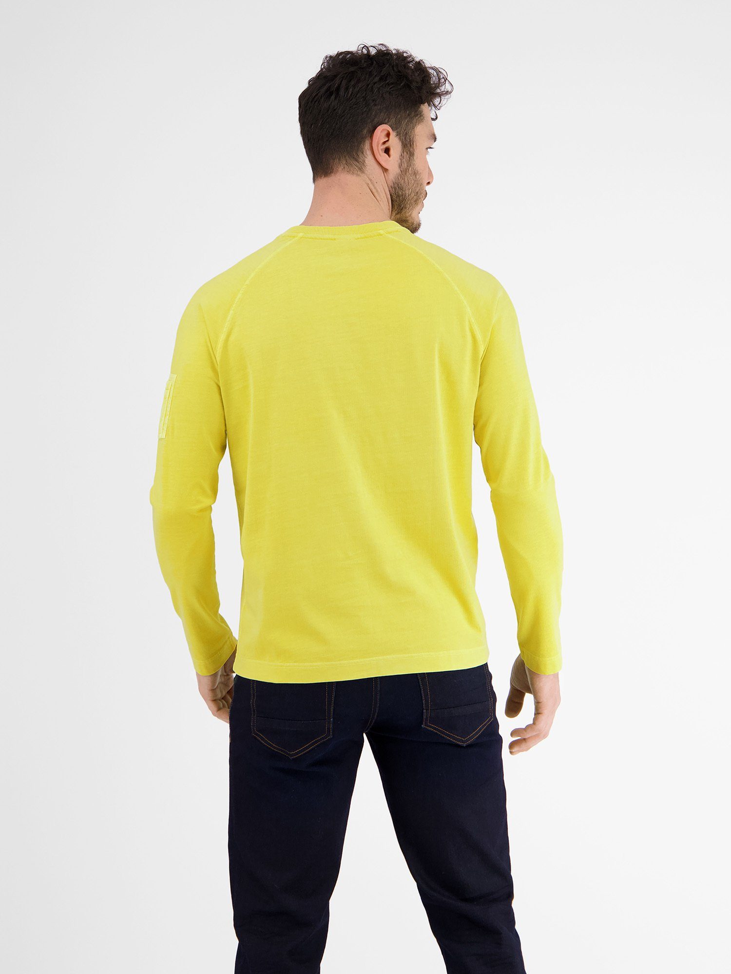 Lerros Shirt met lange mouwen LERROS longsleeve met serafino kragen