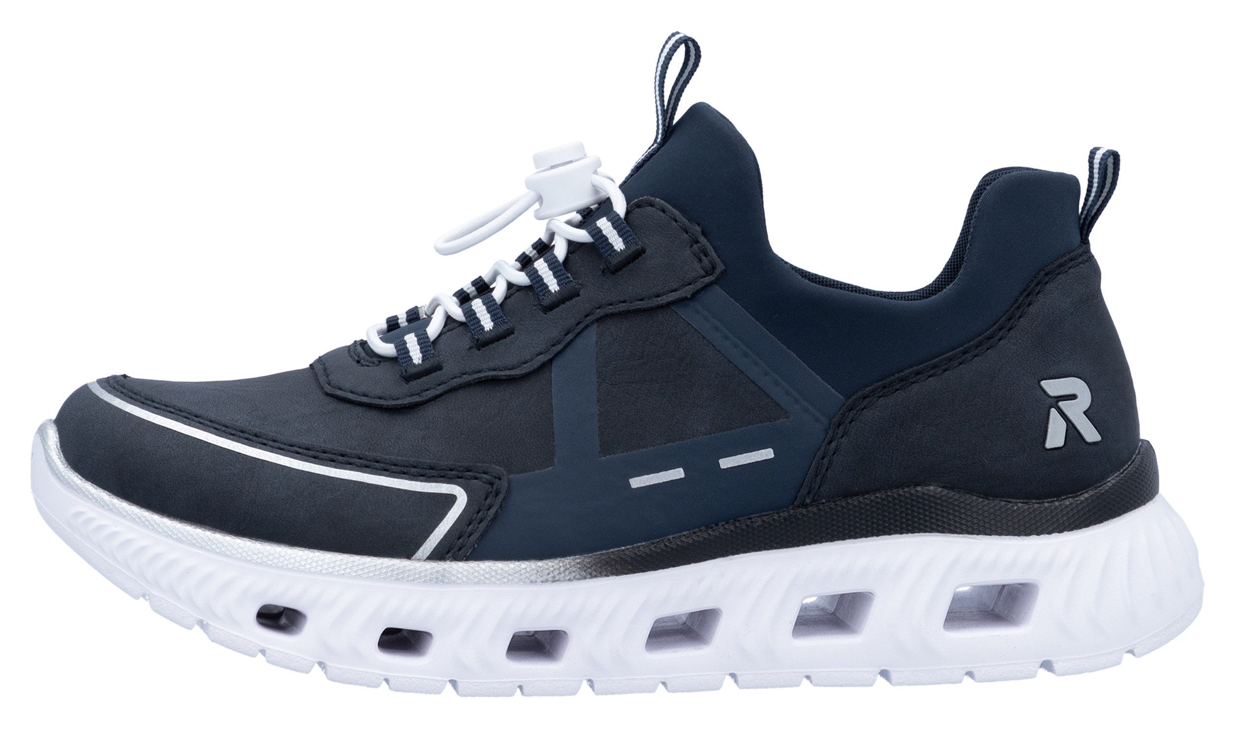 RIEKER Sport Slip-on sneakers , instapschoen, lage schoen, vrijetijdssneaker met snel sluiting