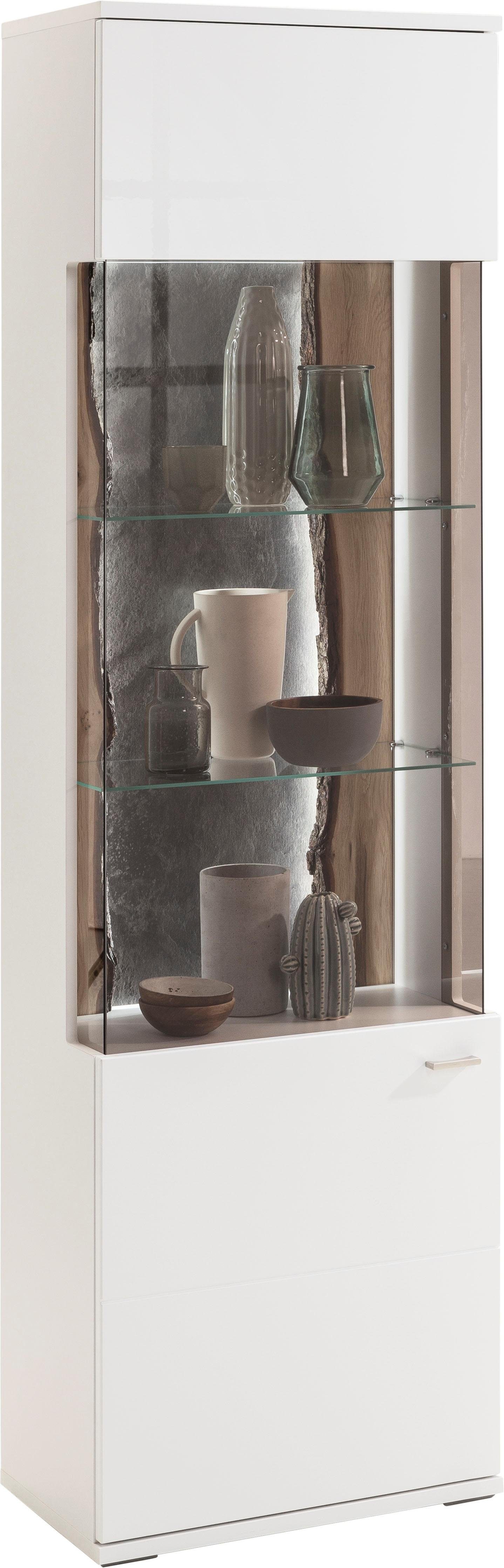 set one by Musterring Vitrinekast Tacoma Type 01, hoogte 207, 4 cm, met getinte glasdeur