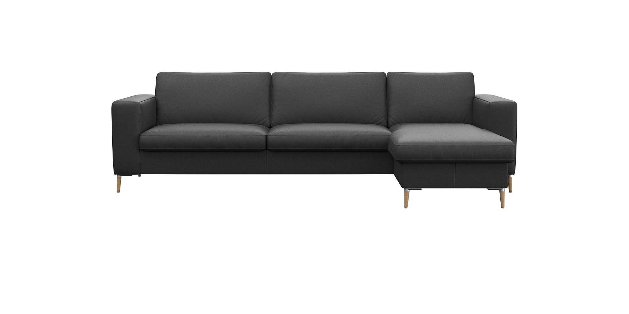 FLEXLUX Hoekbank Fiore, super zitcomfort door koudschuim in de zitting, L-vorm zwart, hoekbanken