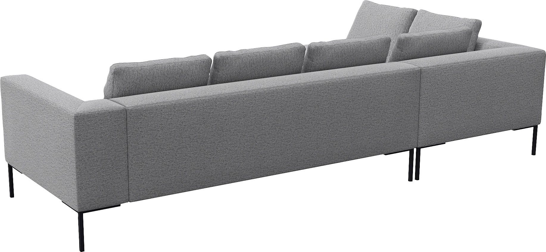 FLEXLUX Hoekbank Loano, super comfortabel zitcomfort door koudschuim in de zitting, L-vorm