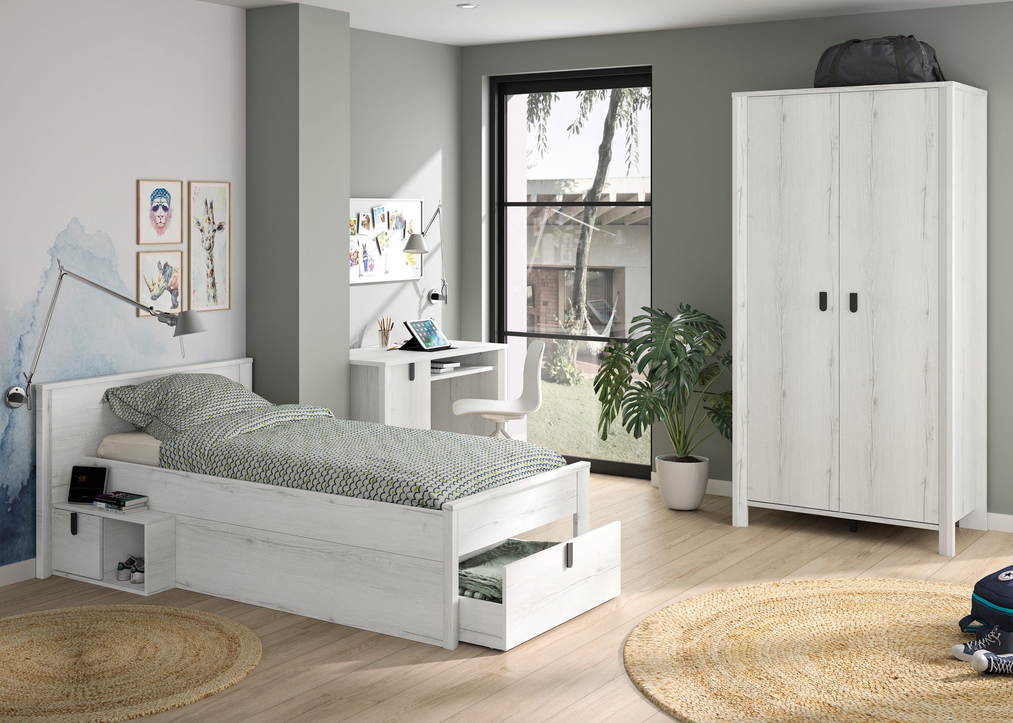 Gami Slaapkamerserie (3-delig) complete slaapkamers beige