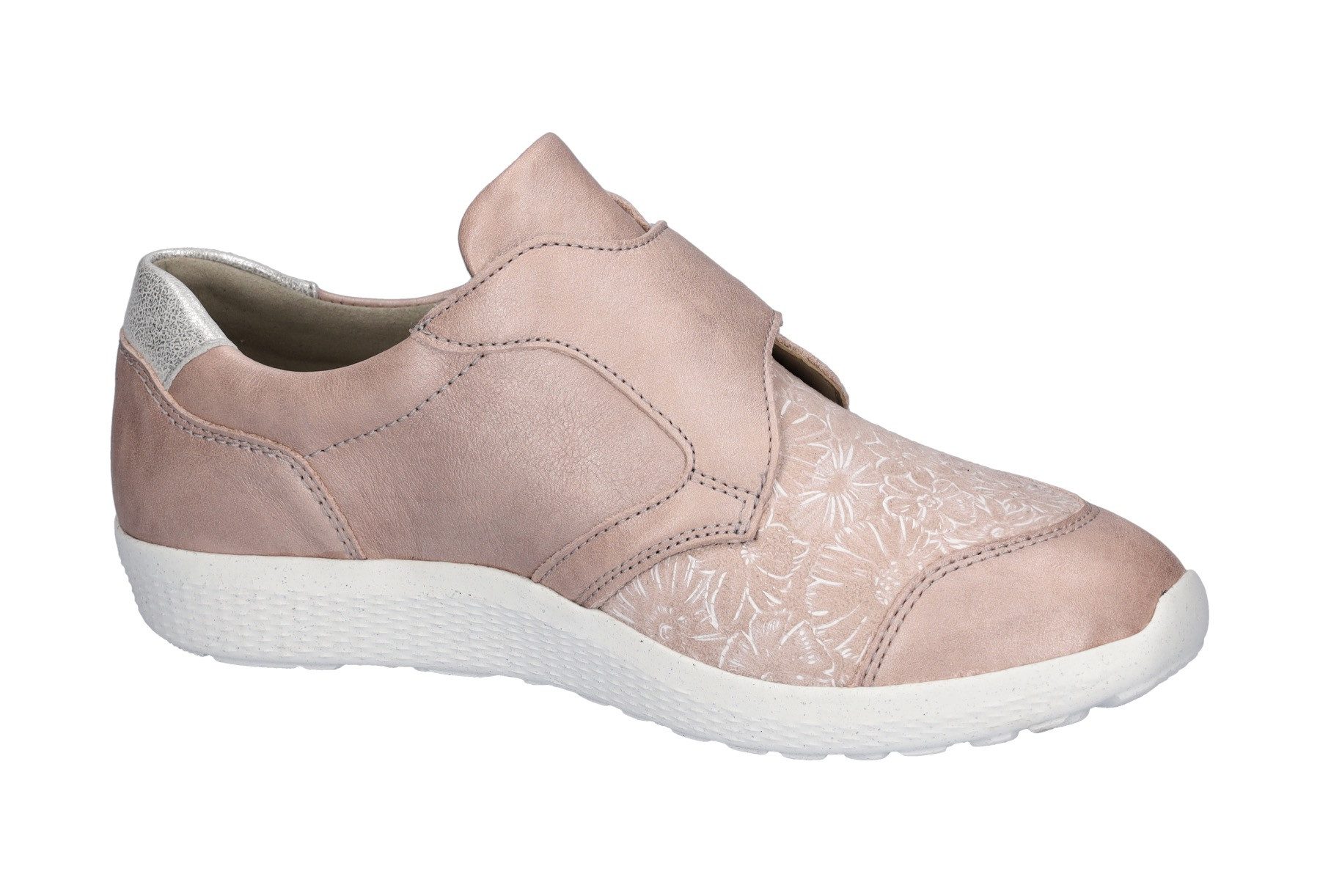 Waldläufer Klittenbandschoenen M-Ira Lage schoen, vrijetijdsschoen, comfort schoen, met bloemenprint, breedte M