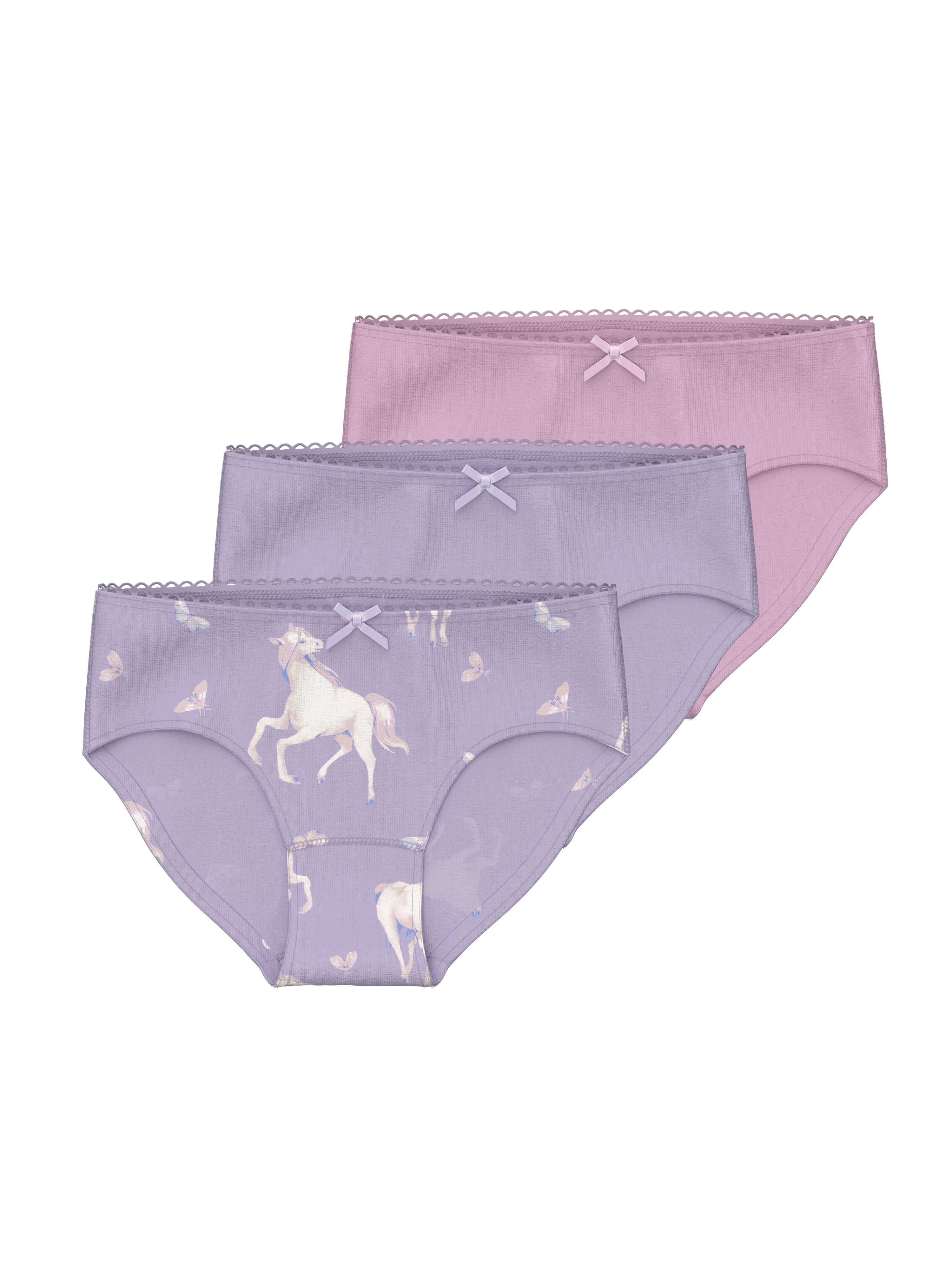 Name It Slipje NMFBRIEFS 3P PASTEL LILAC HORSE NOOS (set, 3 stuks)