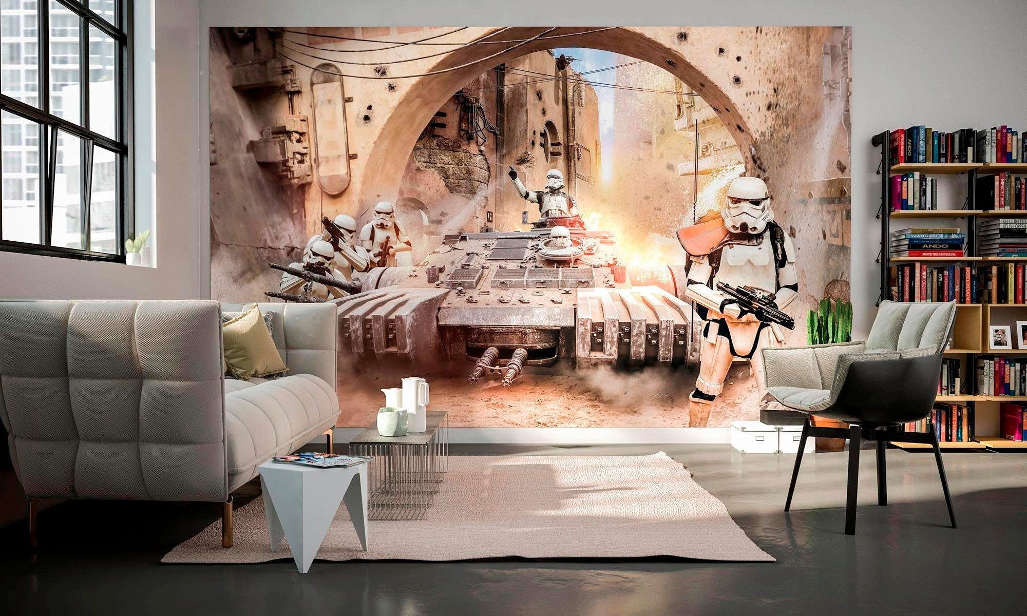 Komar Vliesbehang Digitale print vlies - Star Wars Tanktrooper - Afmeting 400 x 250 cm (1 stuk)